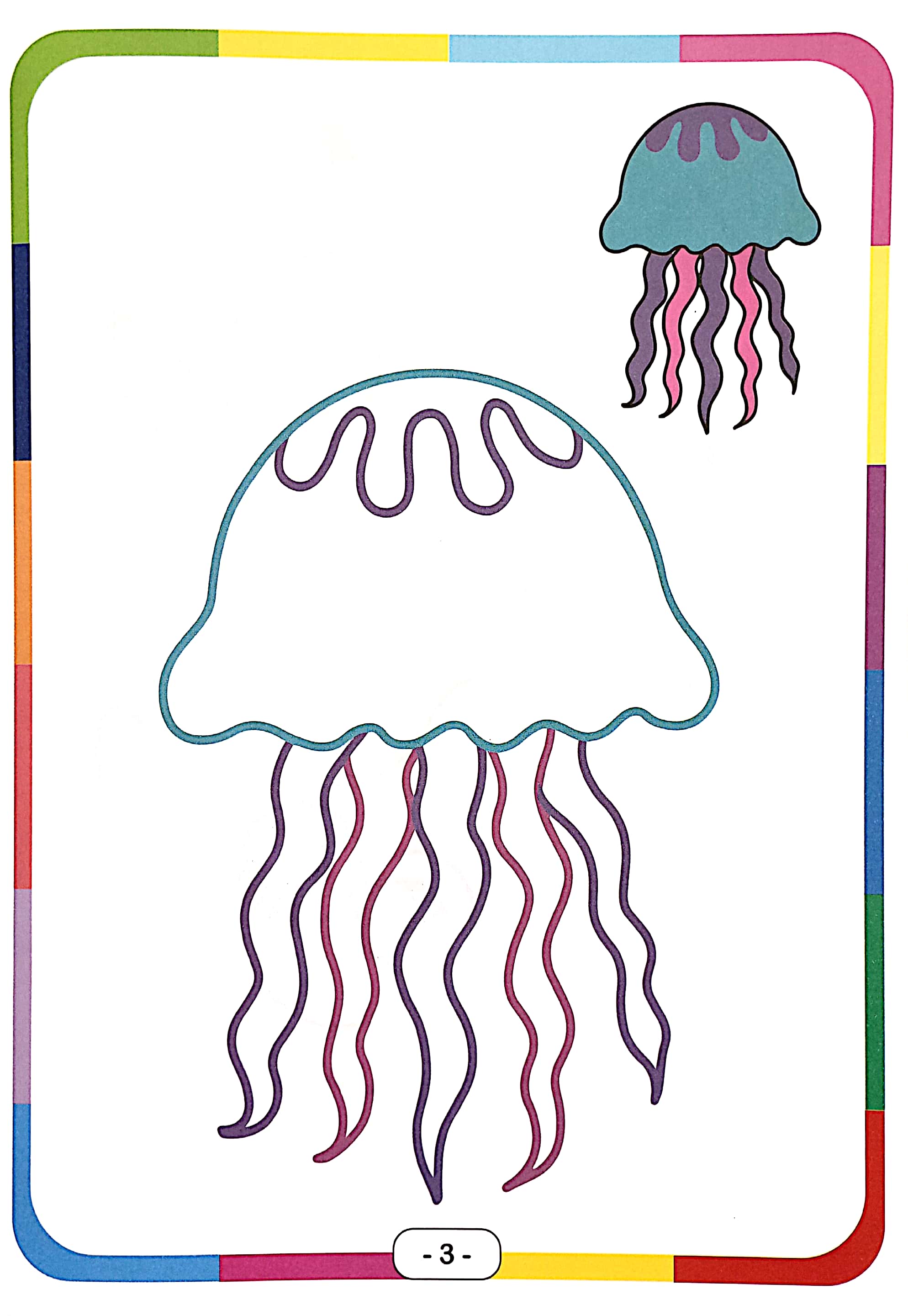 bé vui tô màu - động vật dưới nước