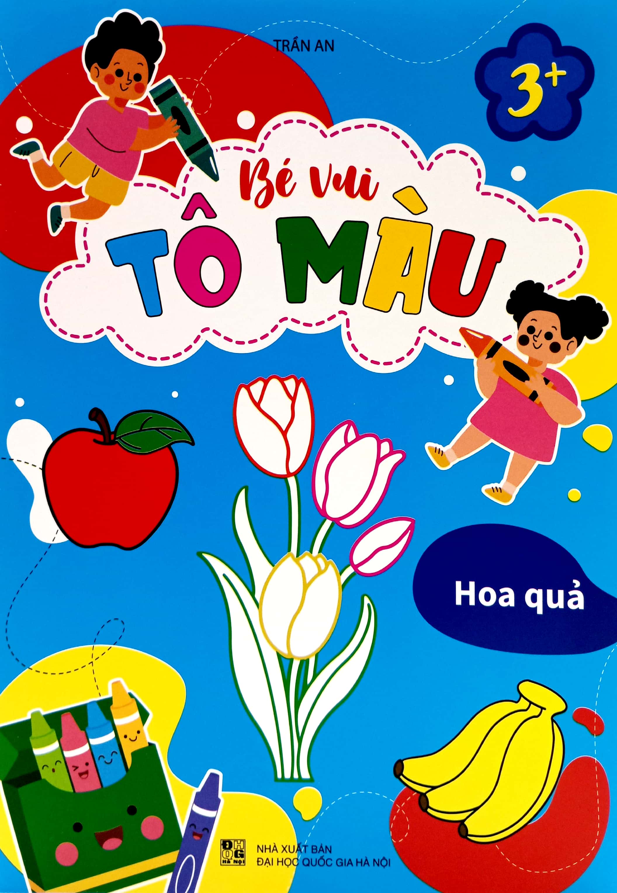 bé vui tô màu - hoa quả