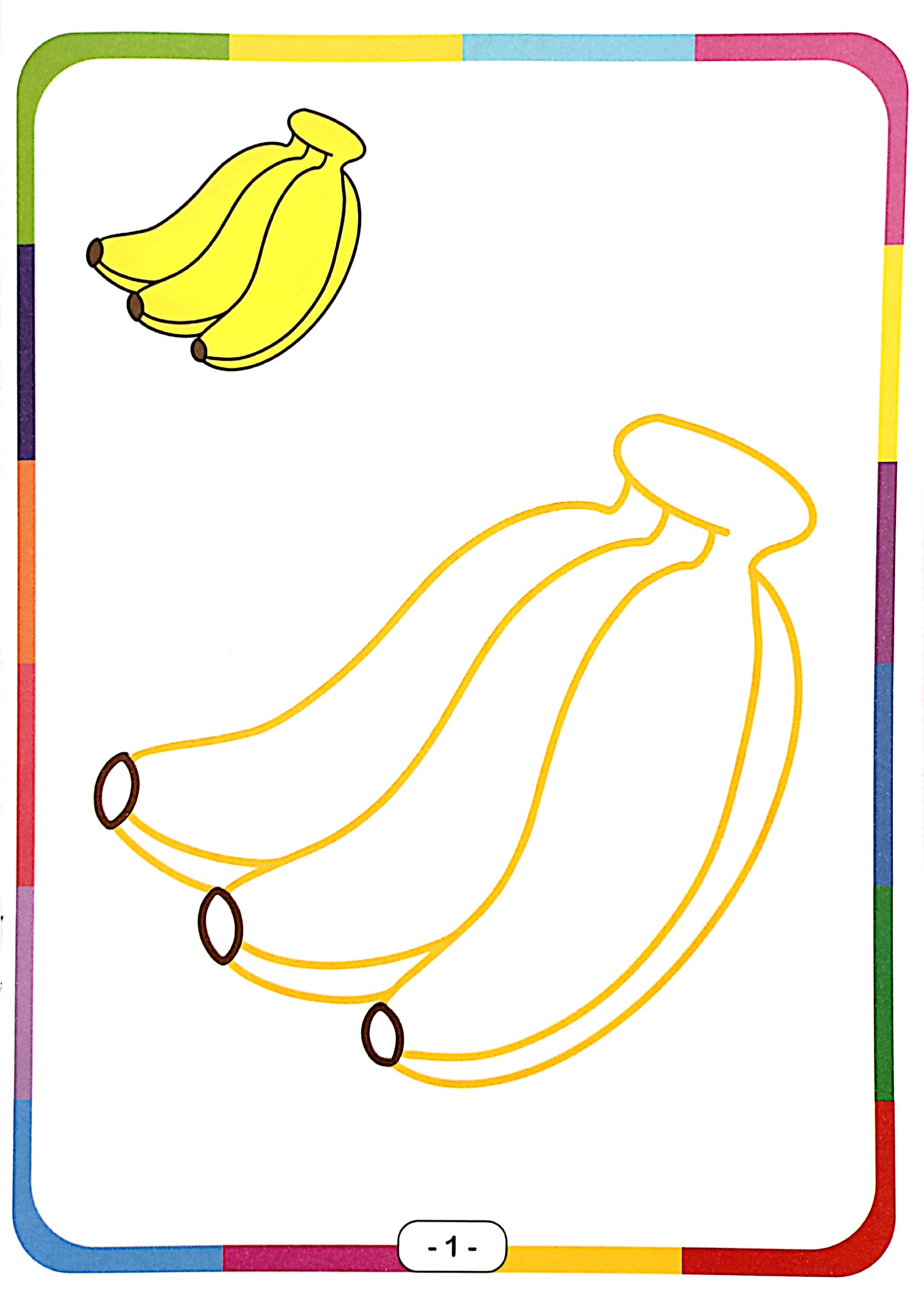 bé vui tô màu - hoa quả