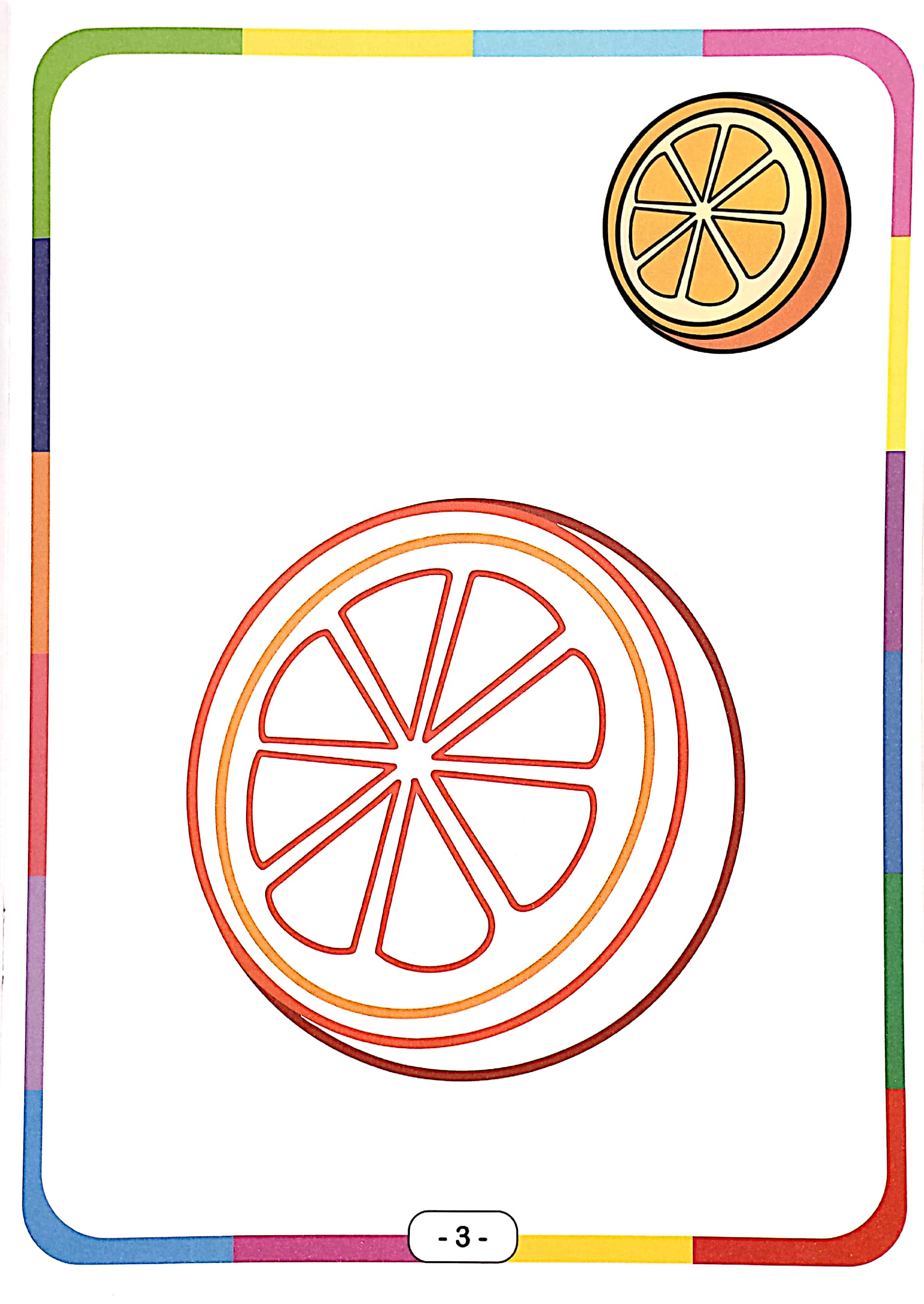 bé vui tô màu - hoa quả