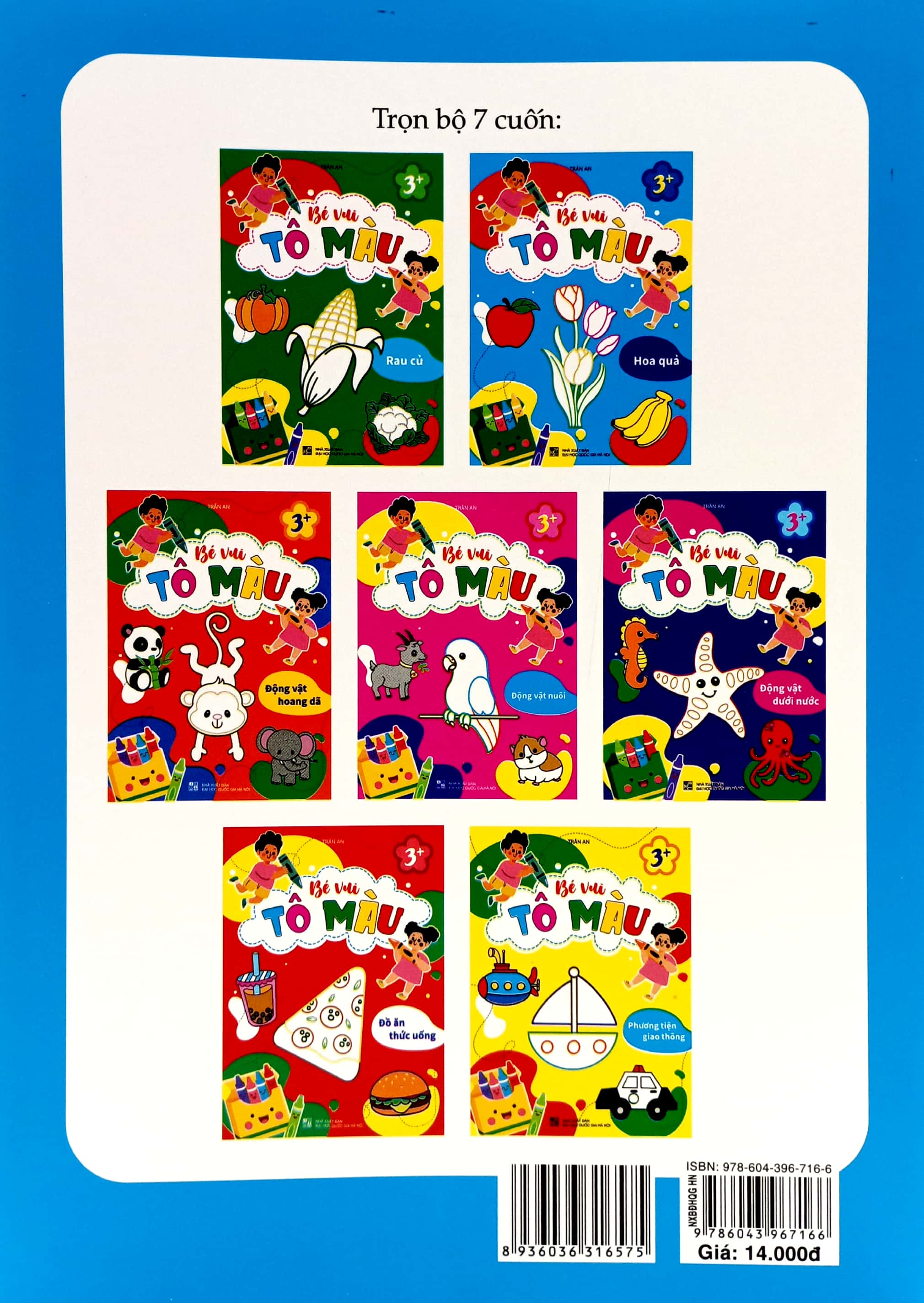 bé vui tô màu - hoa quả