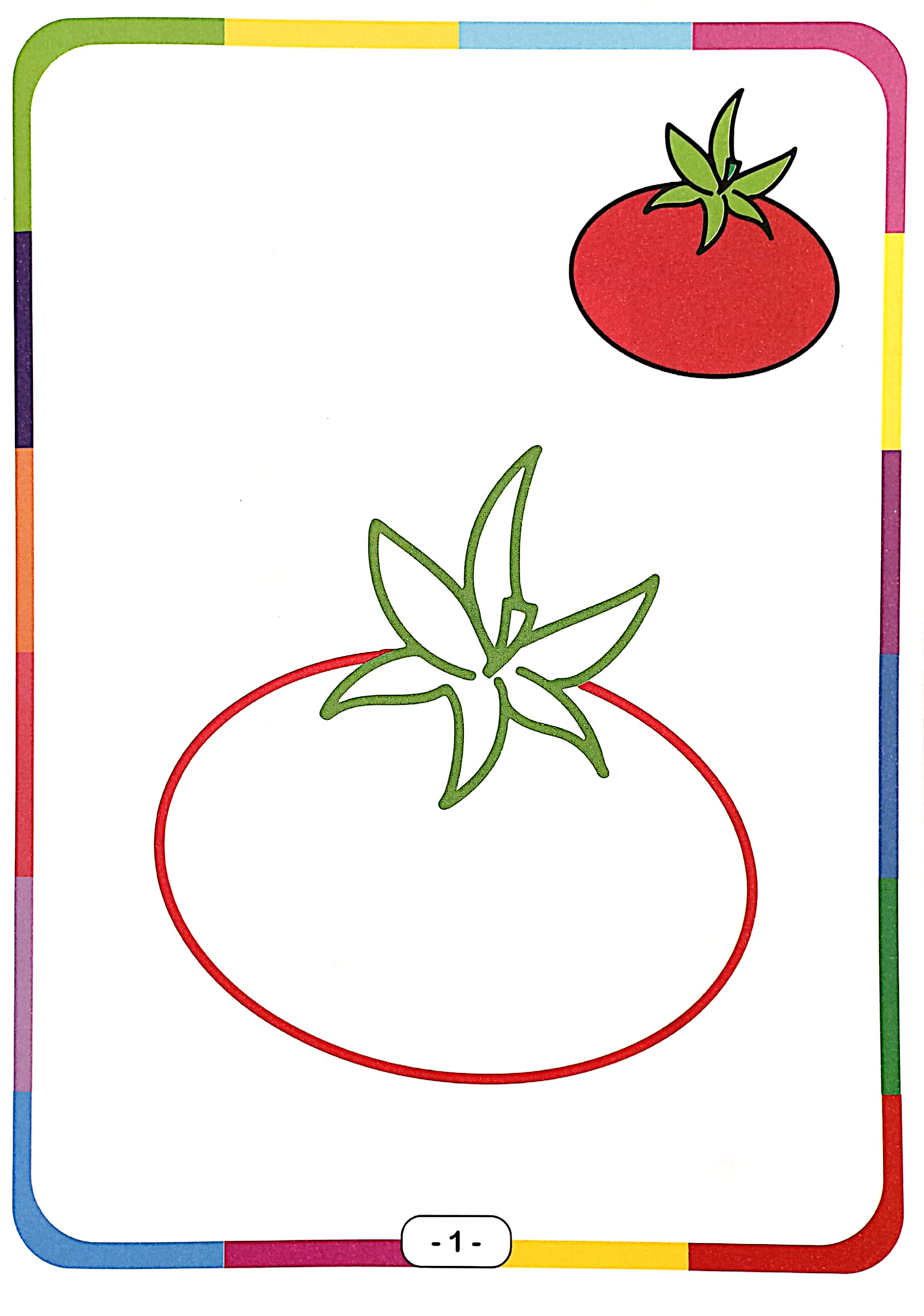 bé vui tô màu - rau củ