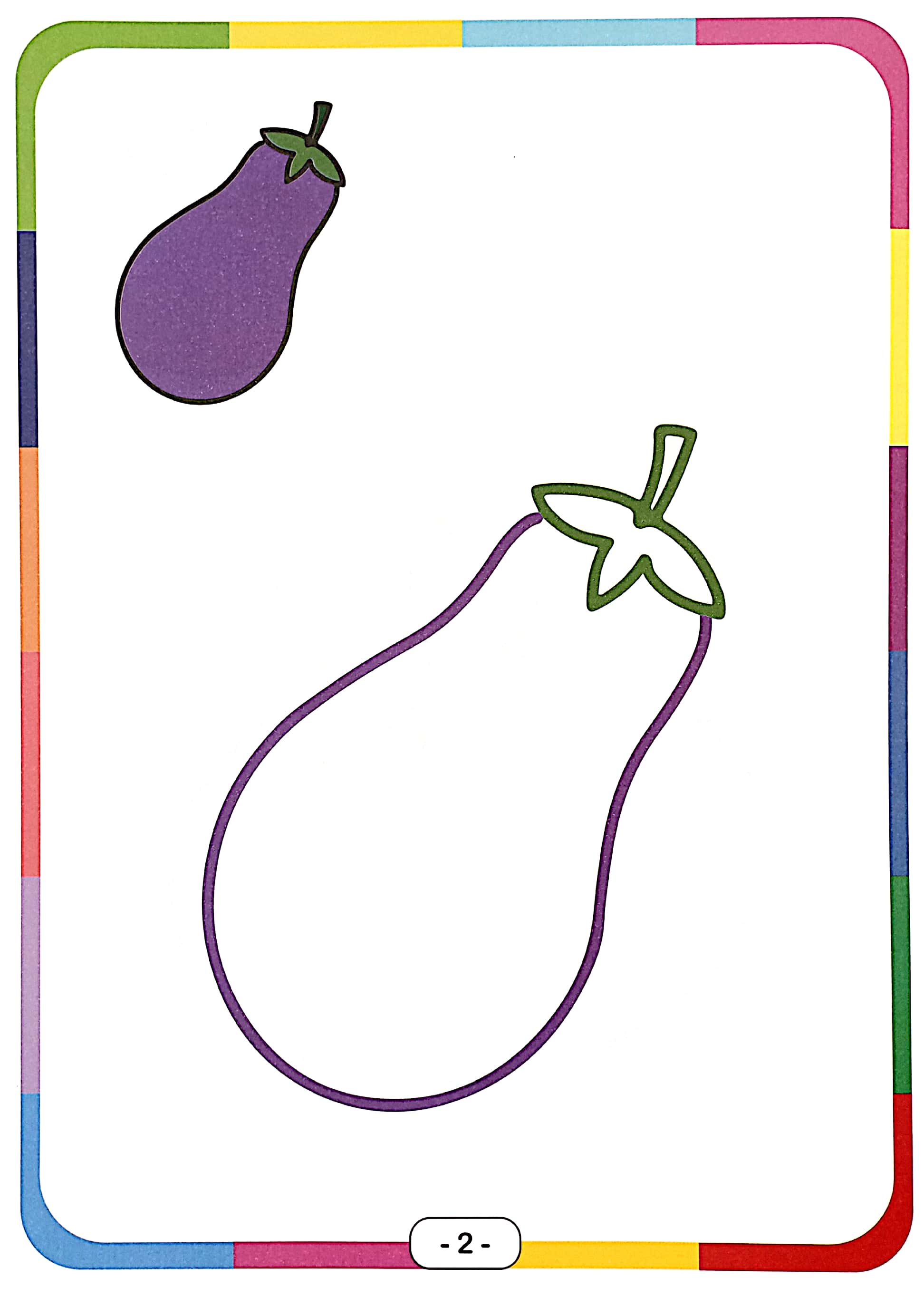 bé vui tô màu - rau củ