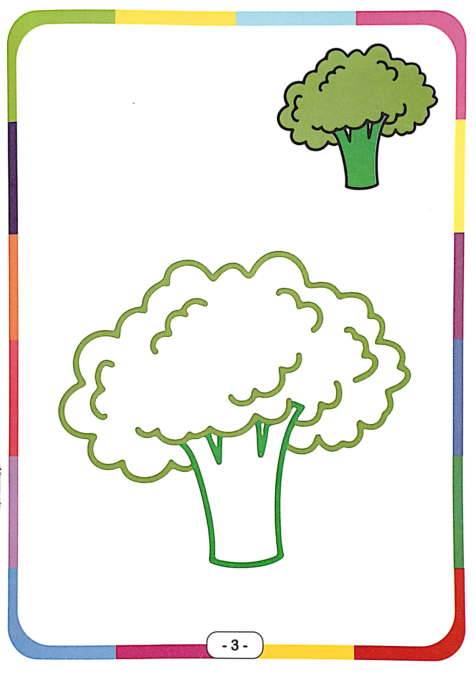 bé vui tô màu - rau củ