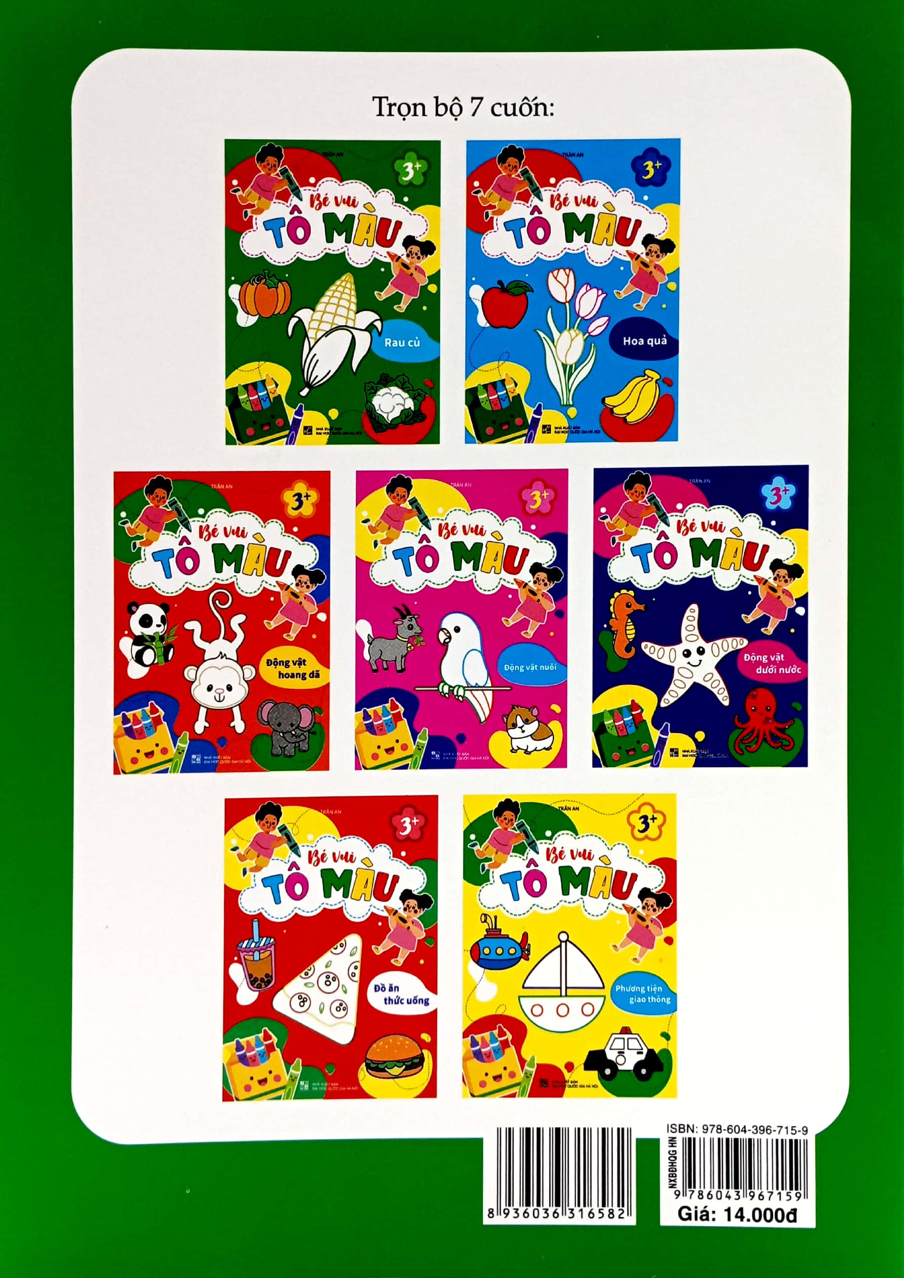 bé vui tô màu - rau củ