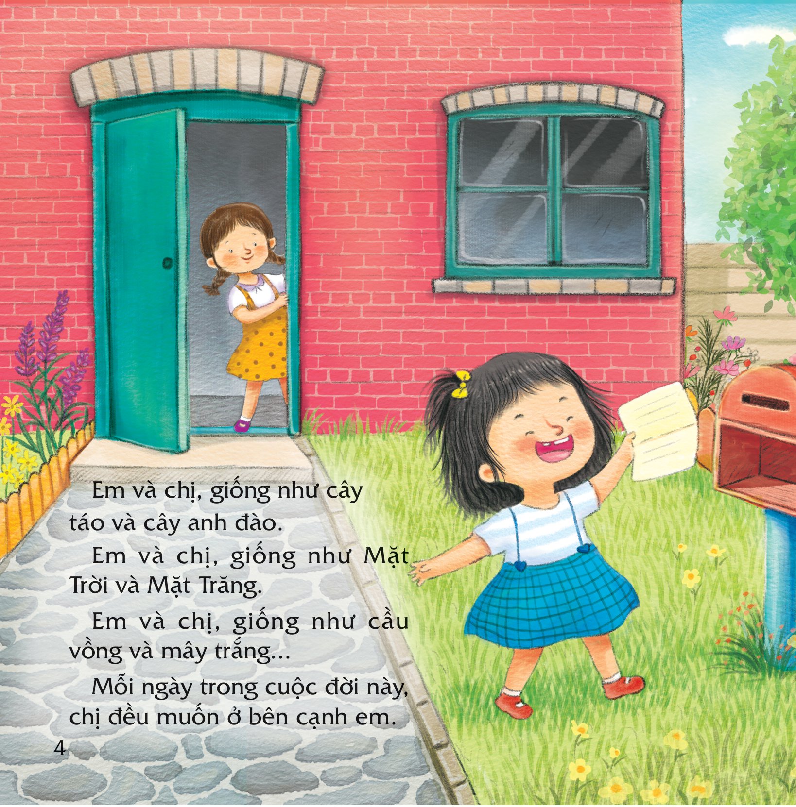 bé yêu cả nhà - chị yêu em lắm