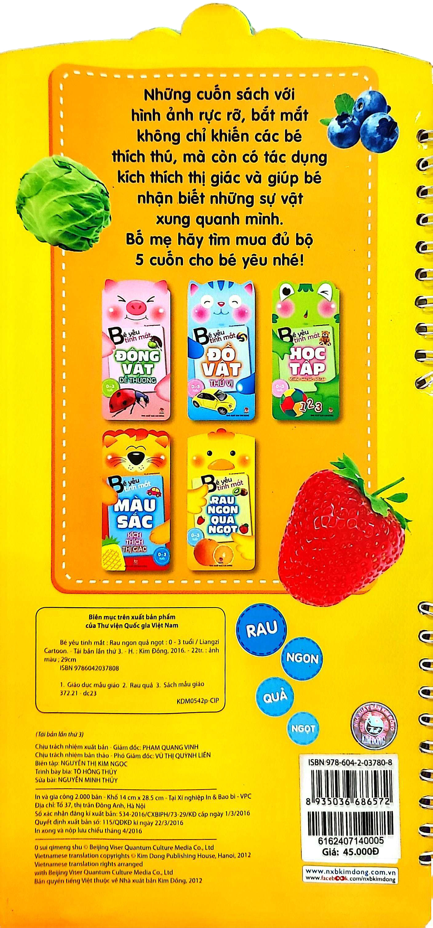 bé yêu tinh mắt - rau ngon quả ngọt (tái bản 2014)