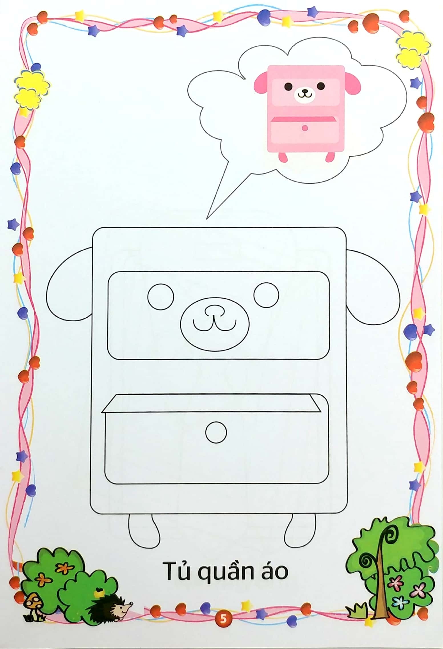 bé yêu tô màu - đồ dùng gia đình