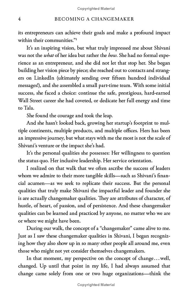 Becoming A Changemaker