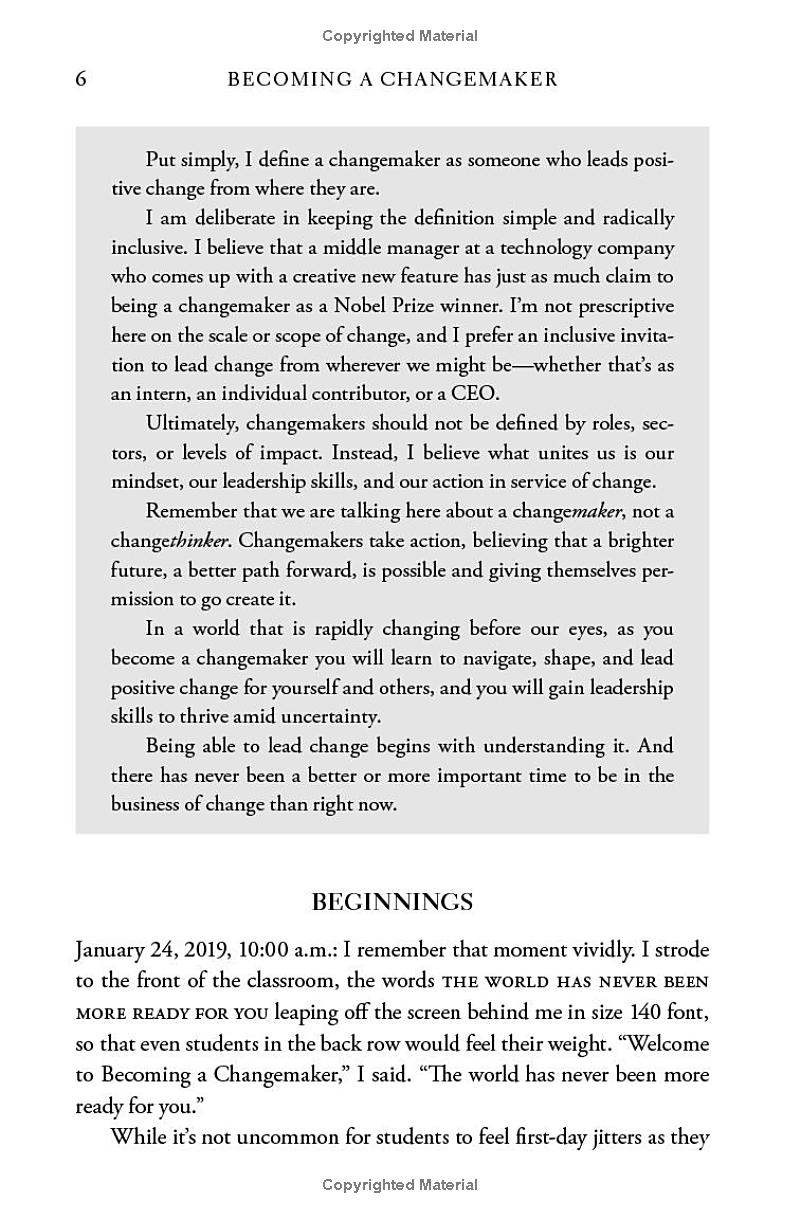 Becoming A Changemaker