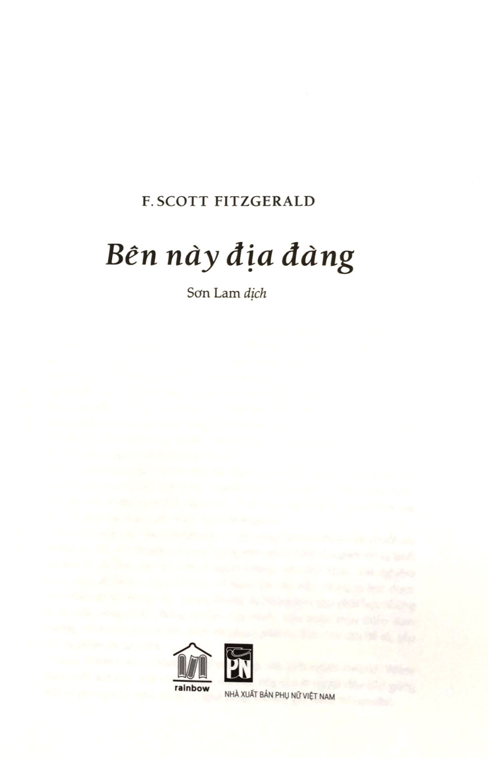 bên này địa đàng - this side of paradise