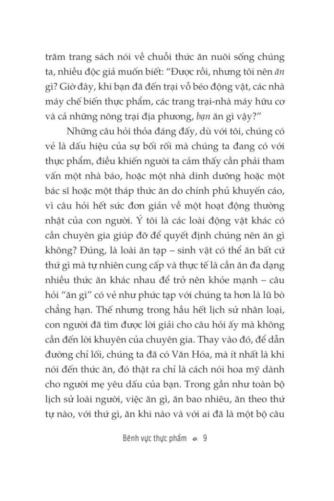 bênh vực thực phẩm