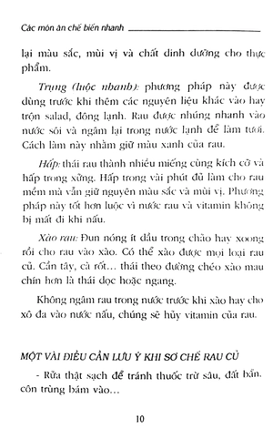 bếp thời hiện đại - các món ăn chế biến nhanh