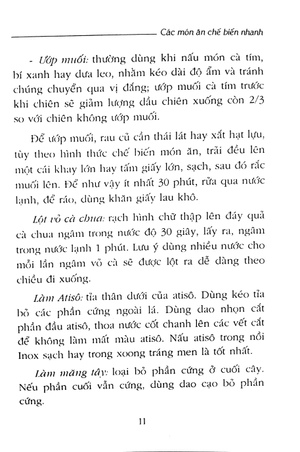 bếp thời hiện đại - các món ăn chế biến nhanh
