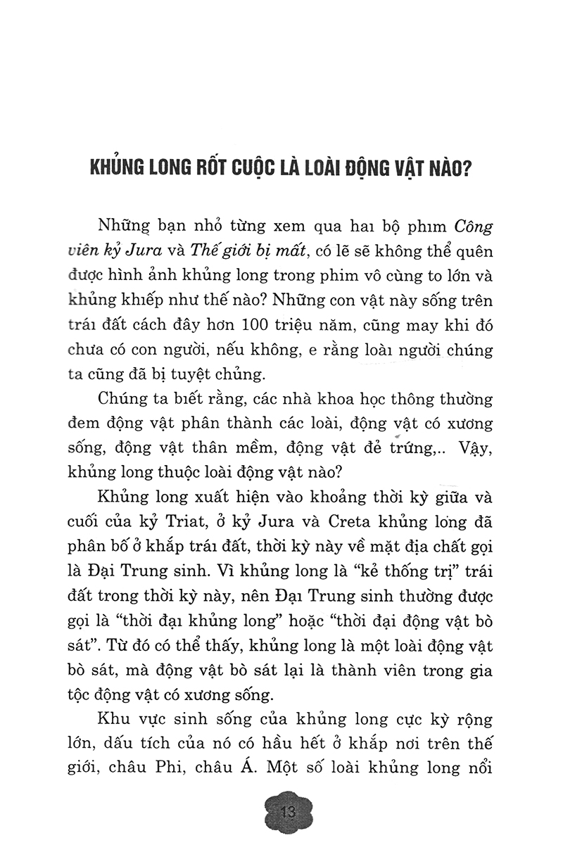 bí ẩn thế giới khủng long và những điều kỳ thú