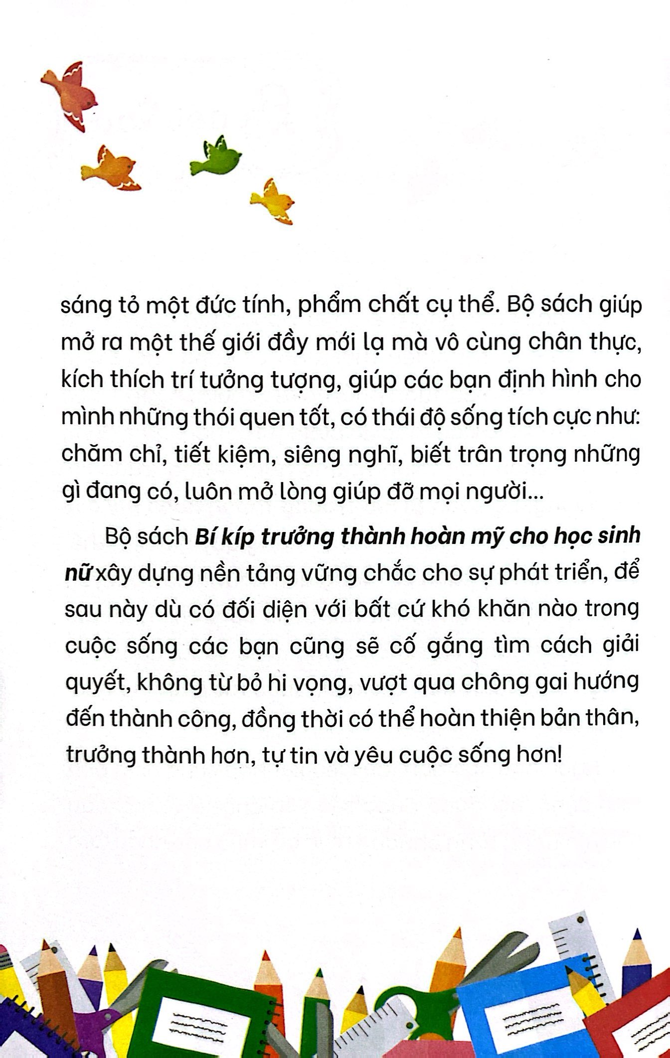 bí kíp trưởng thành hoàn mỹ cho học sinh nữ - trở thành cô gái có thói quen tốt - tự lập