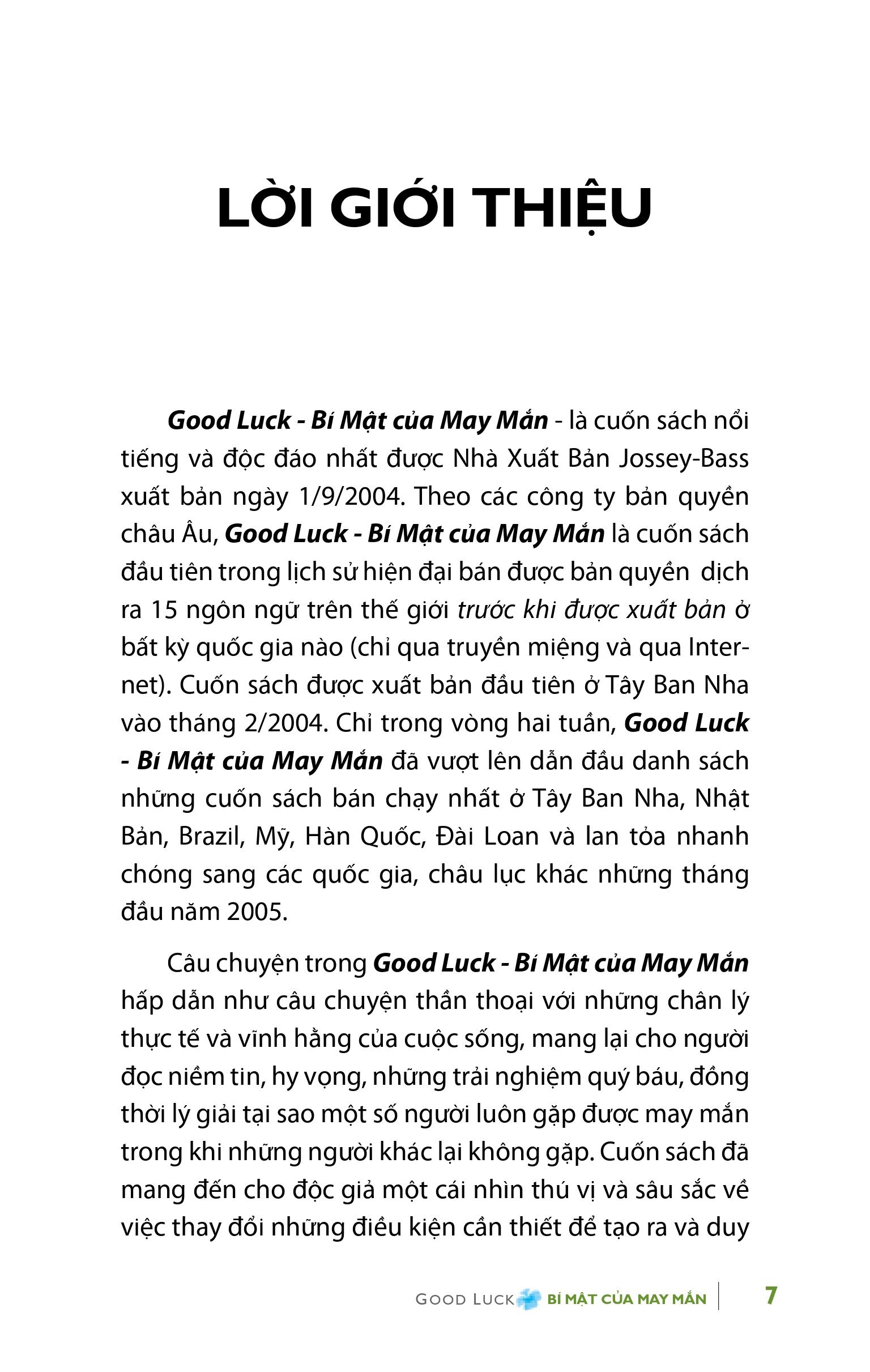 bí mật của may mắn - khổ lớn (tái bản 2021)