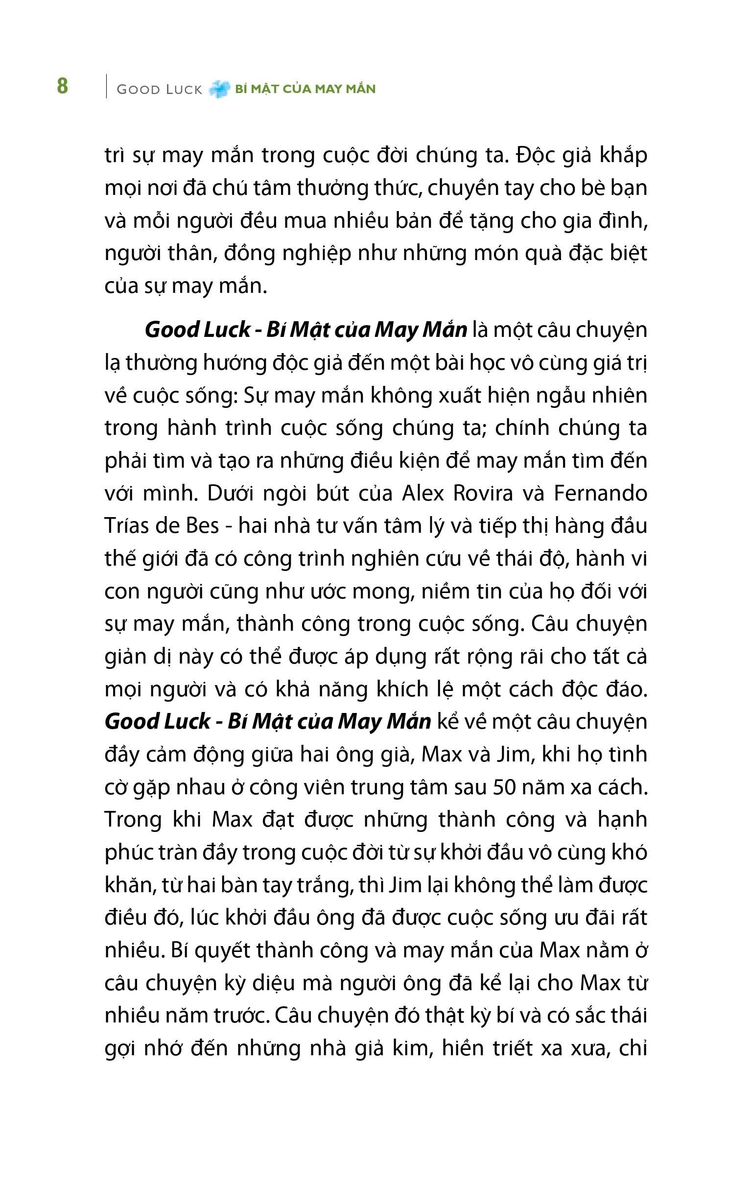 bí mật của may mắn - khổ lớn (tái bản 2021)