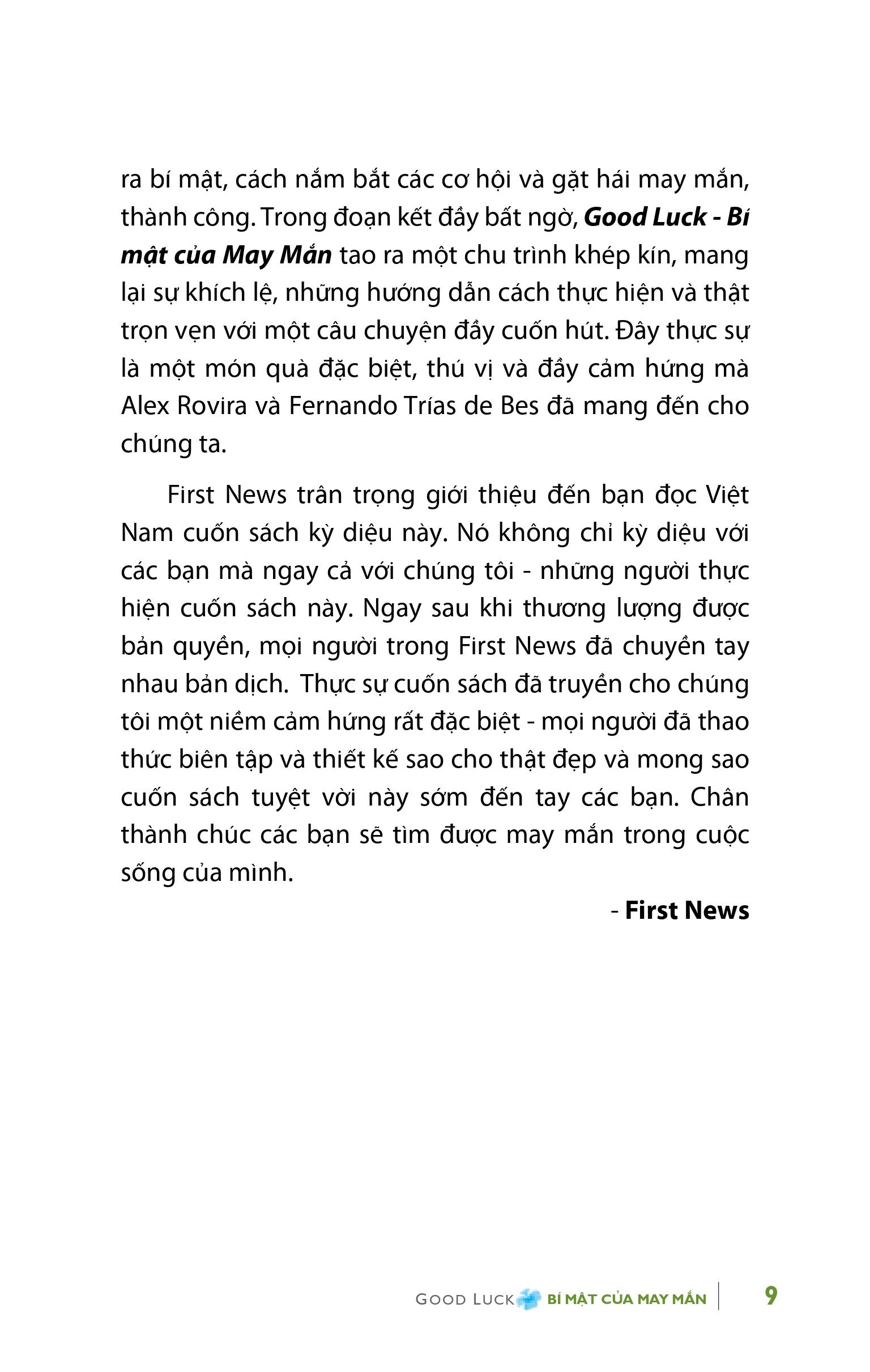 bí mật của may mắn - khổ lớn (tái bản 2021)