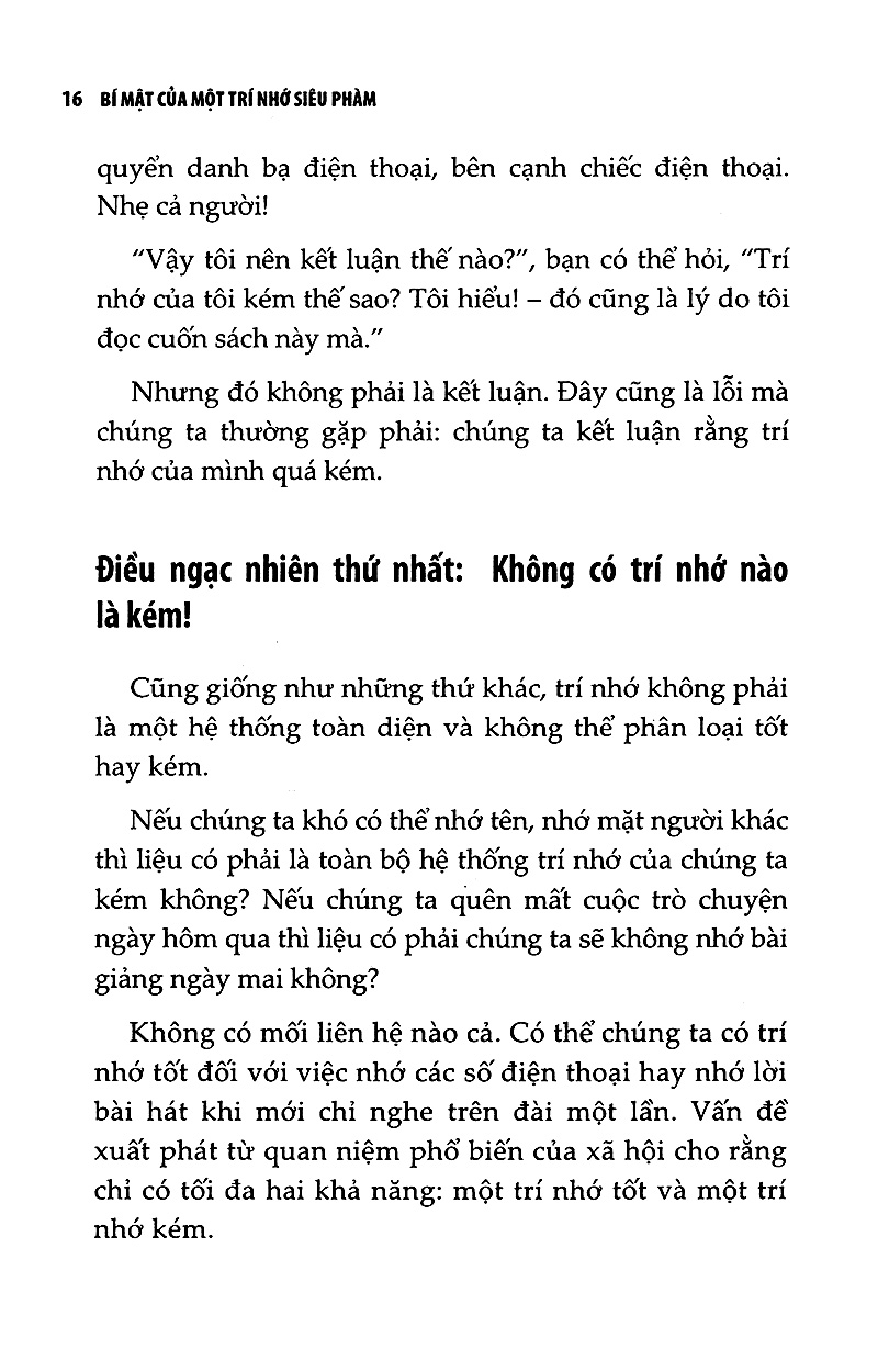 bí mật của một trí nhớ siêu phàm