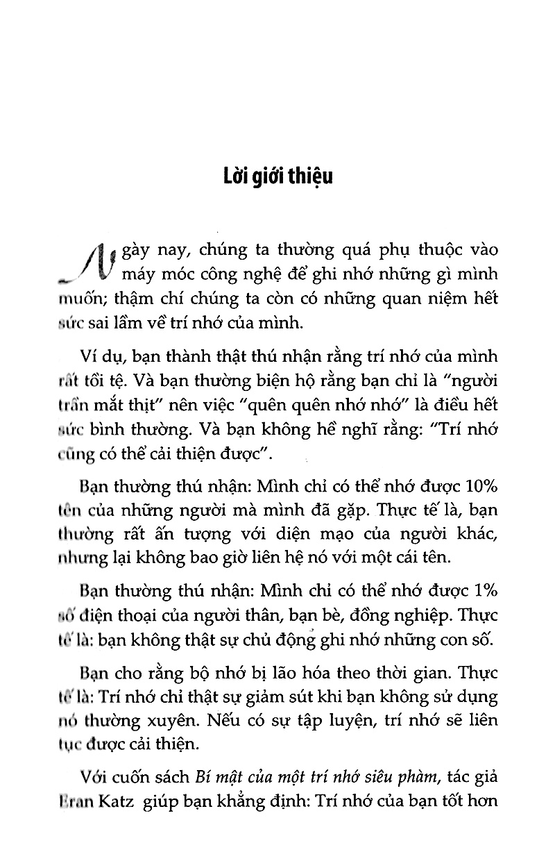 bí mật của một trí nhớ siêu phàm