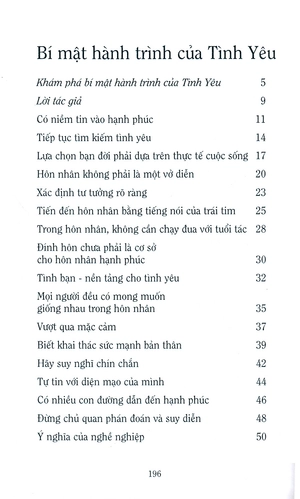 bí mật hành trình tình yêu
