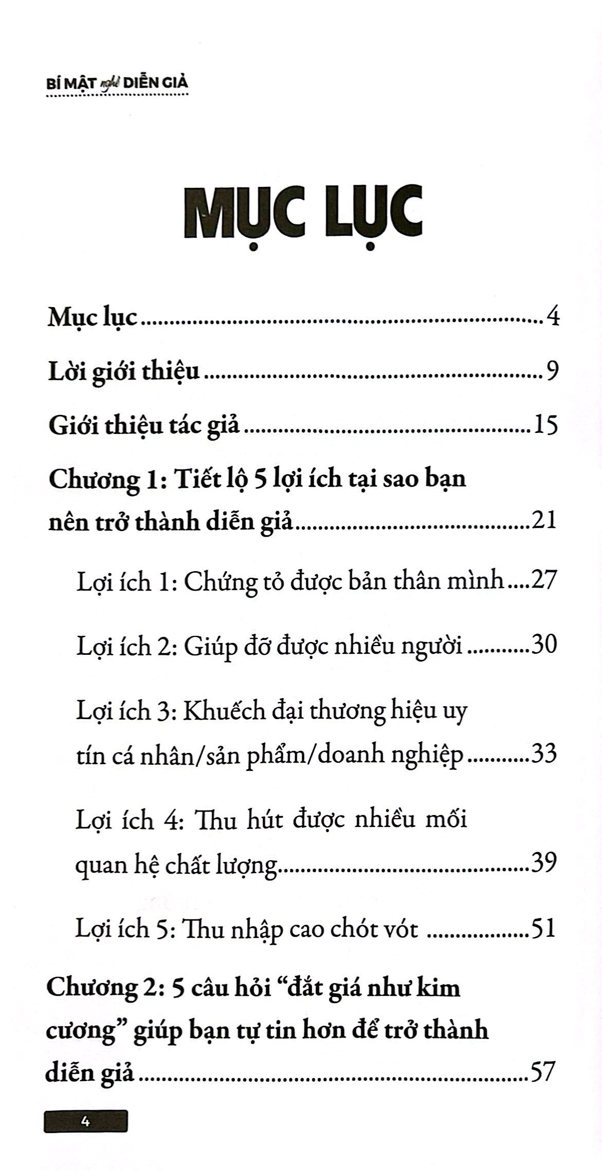 bí mật nghề diễn giả