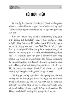 bí mật tư duy phồn thịnh - 7 câu hỏi đi tìm ý nghĩa cho bản thân và công việc