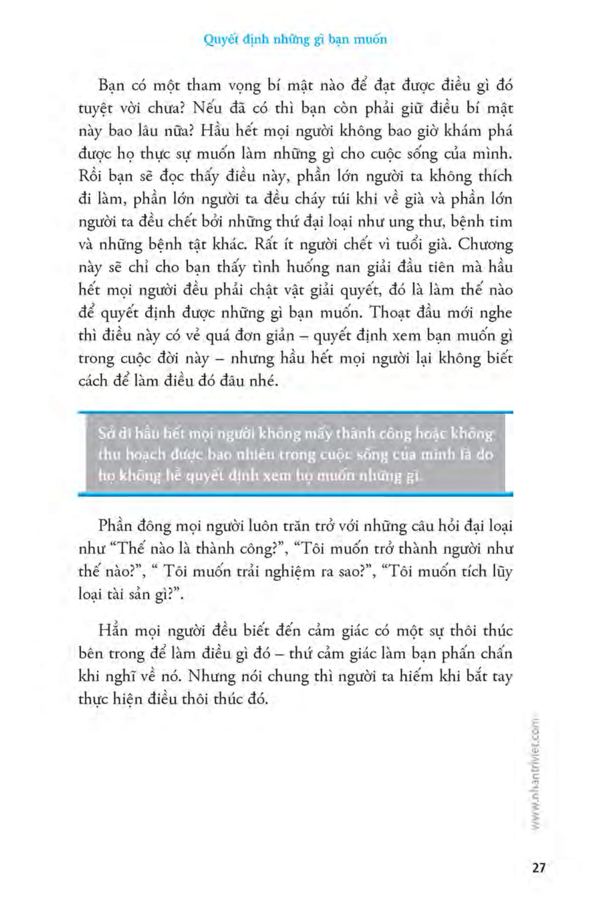 bí quyết để làm chủ cuộc đời và trở thành con người như bạn muốn