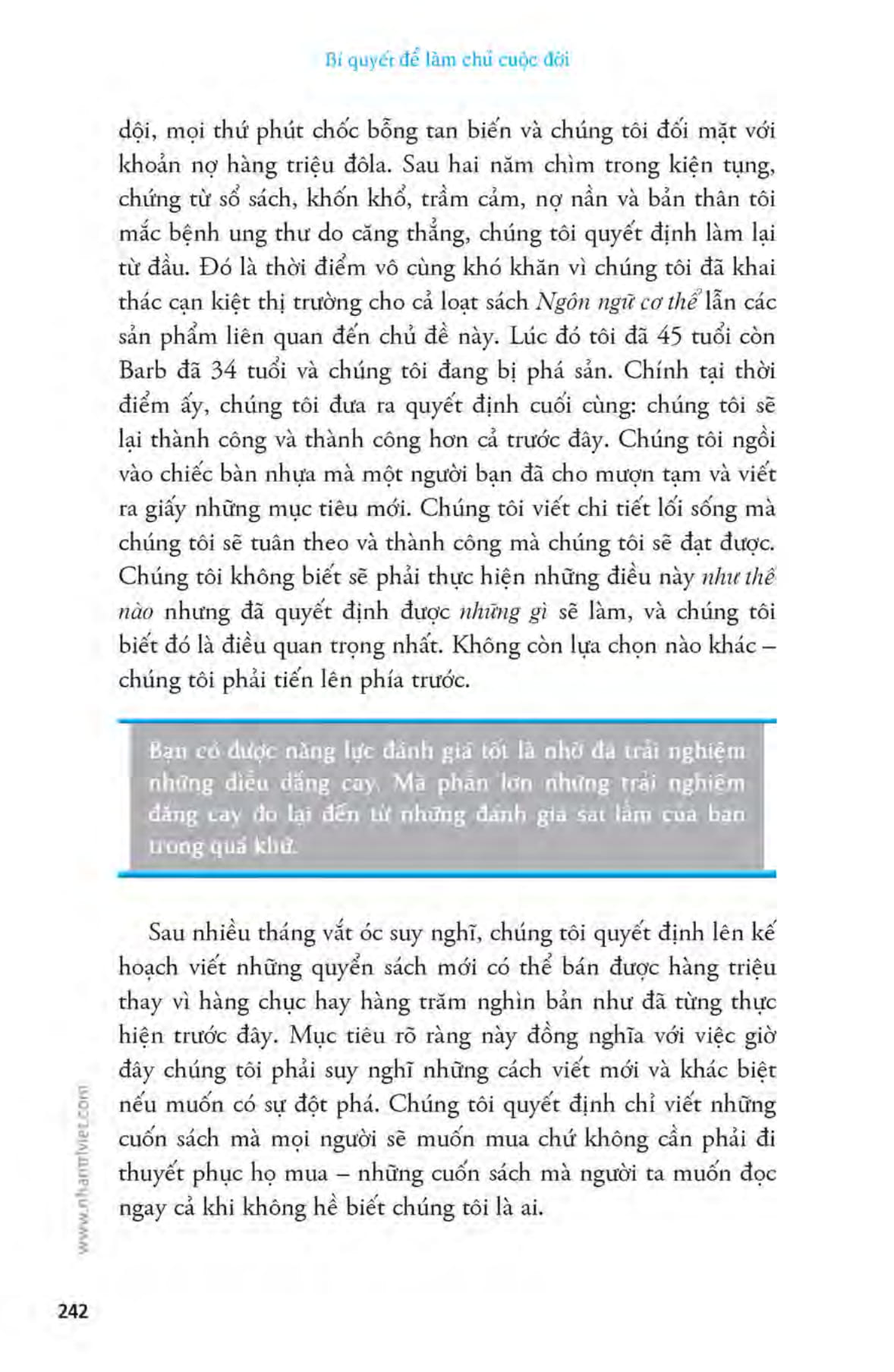 bí quyết để làm chủ cuộc đời và trở thành con người như bạn muốn