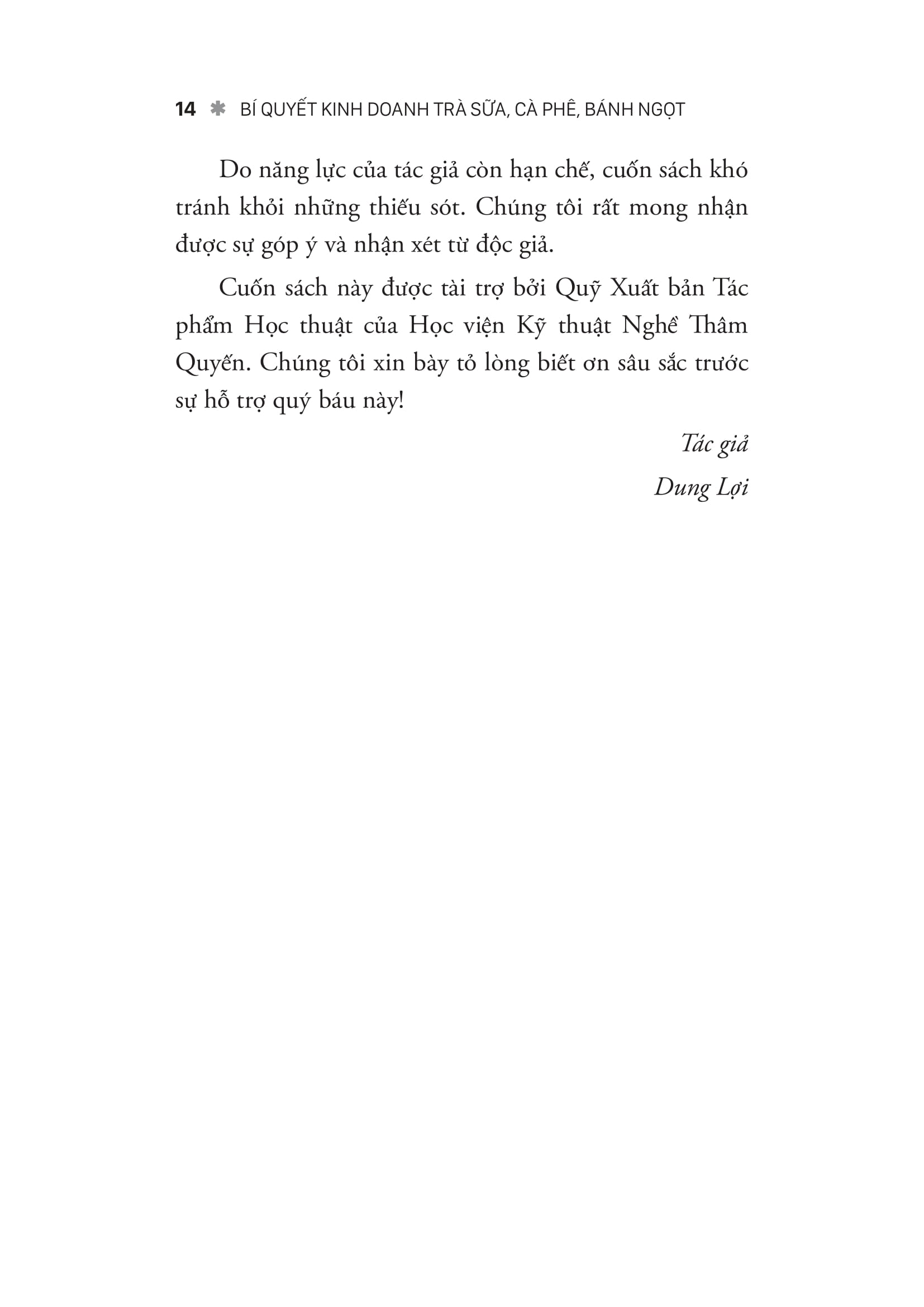 Bi Quyet Kinh Doanh Tra Sua - Ca Phe - Banh Ngot