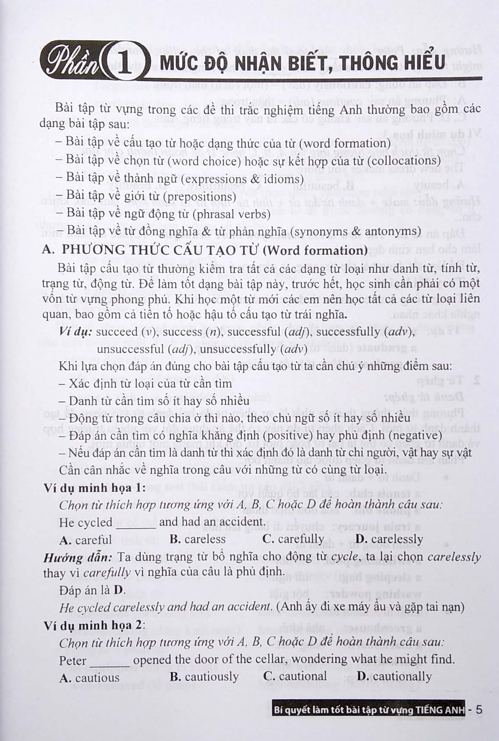 bí quyết làm tốt bài tập từ vựng tiếng anh - ôn thi thpt quốc gia