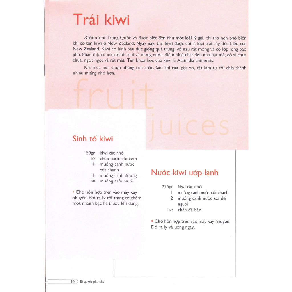 bí quyết pha chế sinh tố & nước ép trái cây (tái bản)