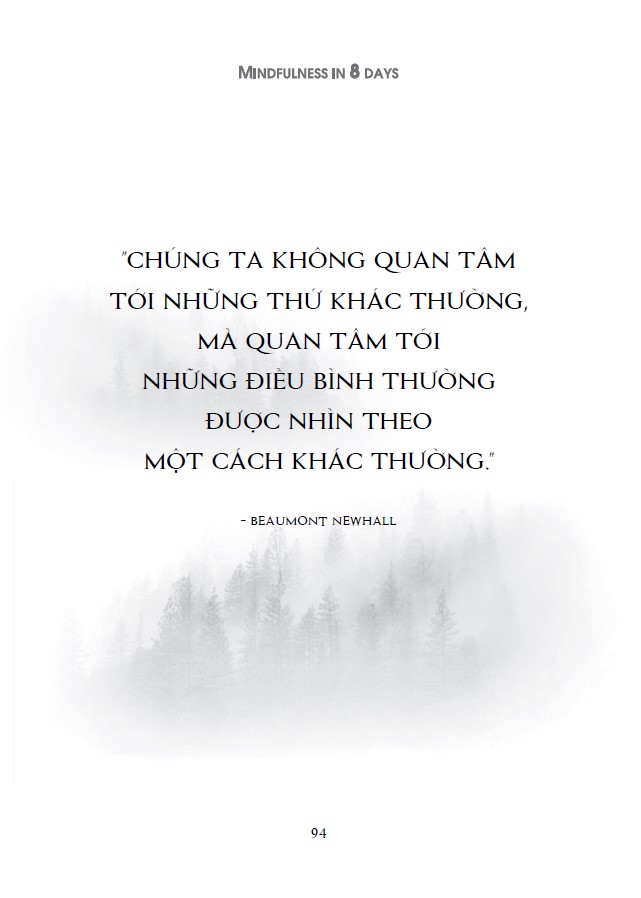 bí quyết sống tỉnh thức trong 8 ngày