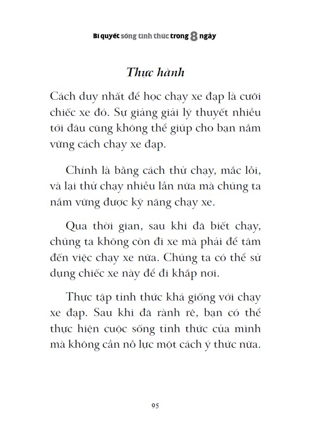 bí quyết sống tỉnh thức trong 8 ngày