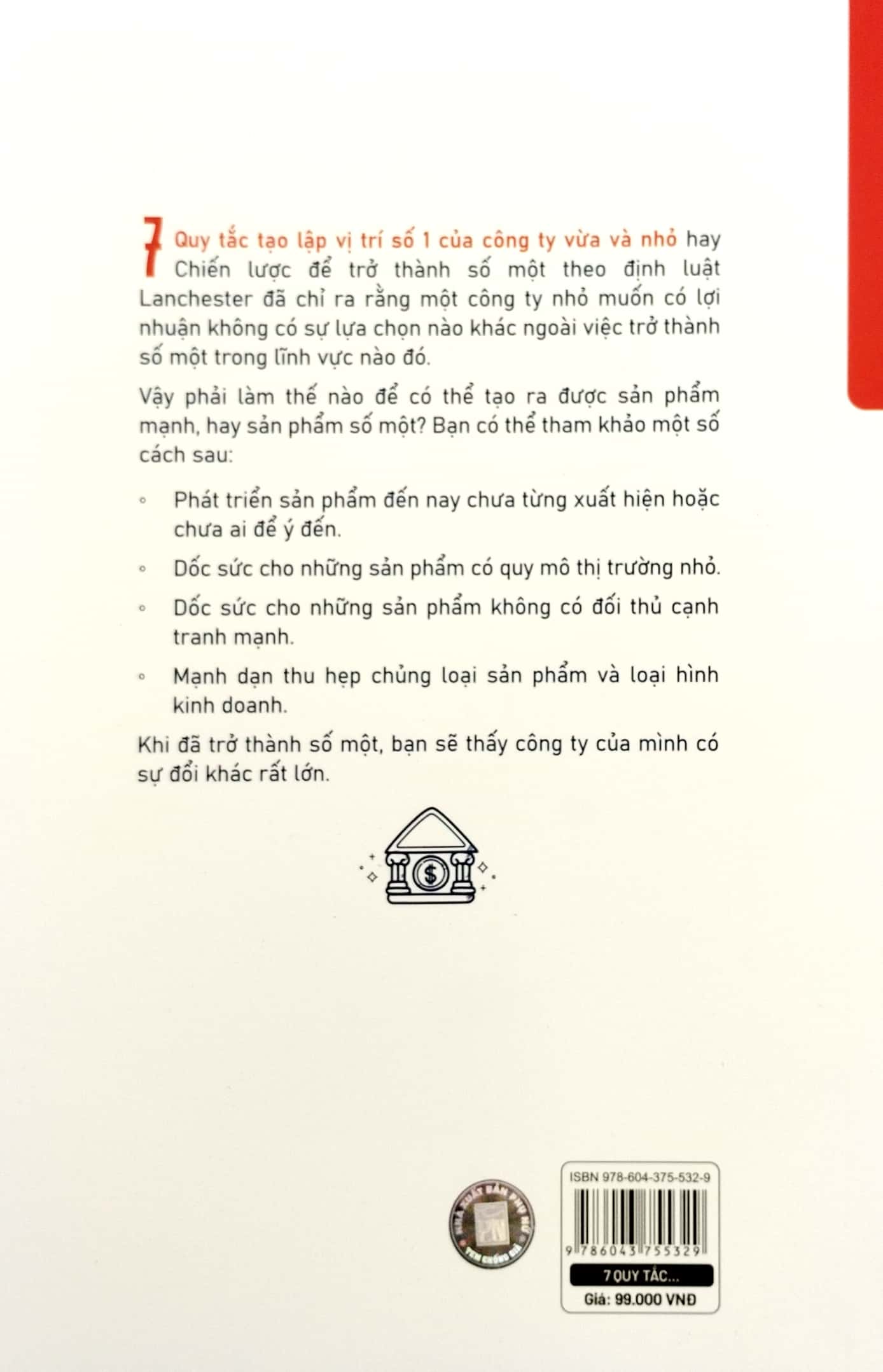 bí quyết thành công của doanh nghiệp vừa và nhỏ - 7 quy tắc tạo lập vị trí số một của doanh nghiệp vừa và nhỏ - chiến lược để trở thành số 1 theo phương thức kinh doanh lanchester