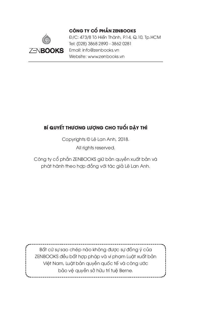 Bí Quyết Thương Lượng Cho Tuổi Dậy Thì