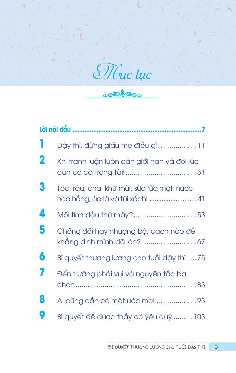 Bí Quyết Thương Lượng Cho Tuổi Dậy Thì