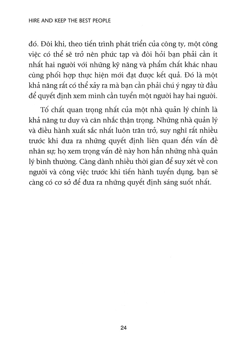 bí quyết tuyển dụng & đãi ngộ người tài (tái bản)