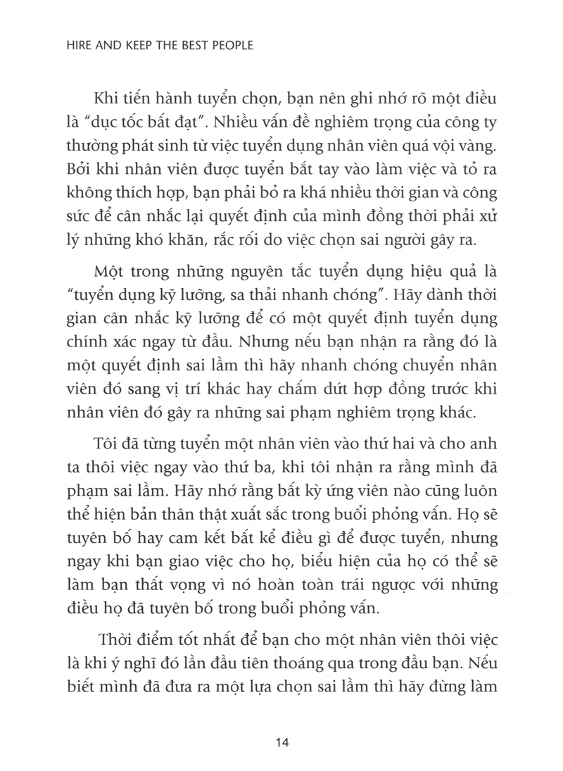 bí quyết tuyển dụng & đãi ngộ người tài (tái bản)