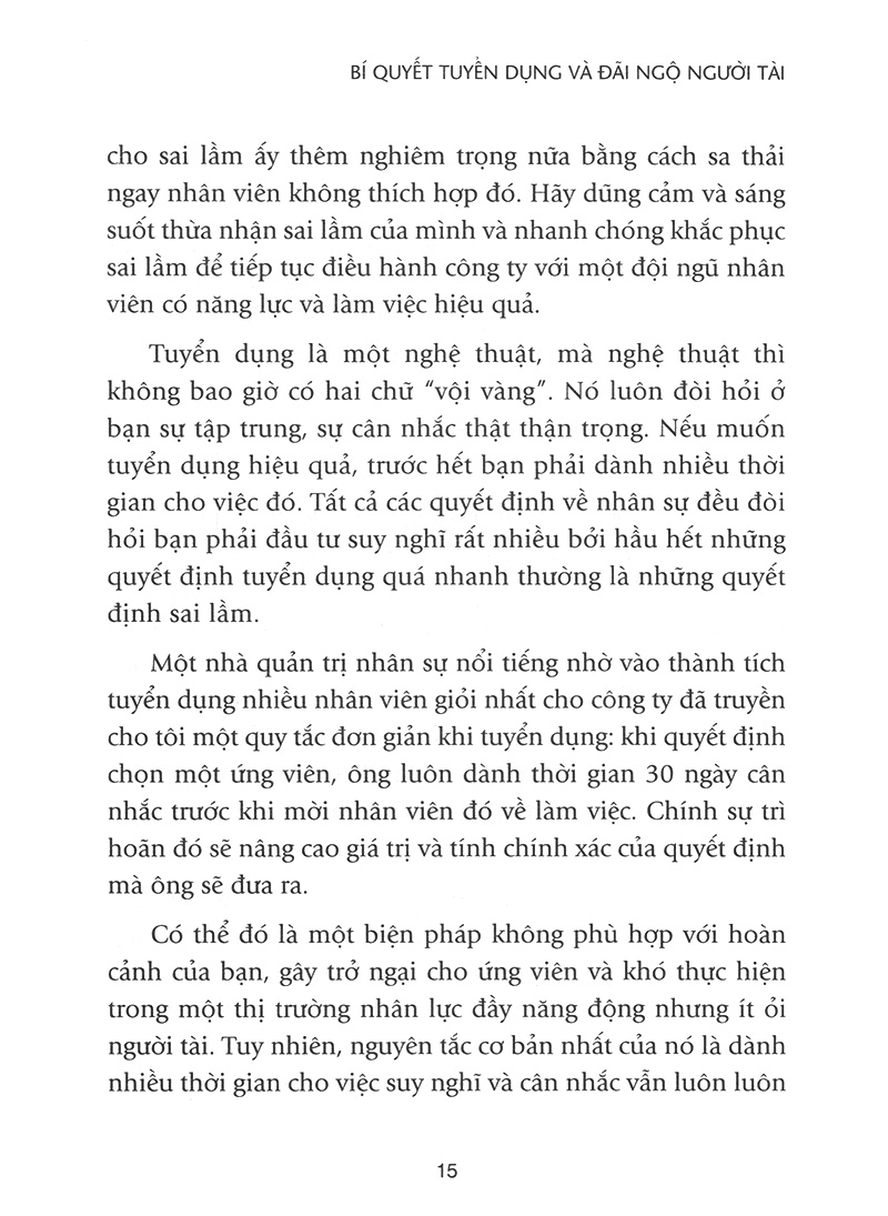 bí quyết tuyển dụng & đãi ngộ người tài (tái bản)