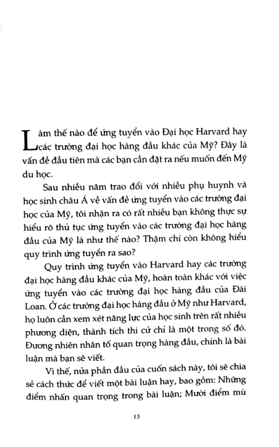 bí quyết ứng tuyển vào harvard