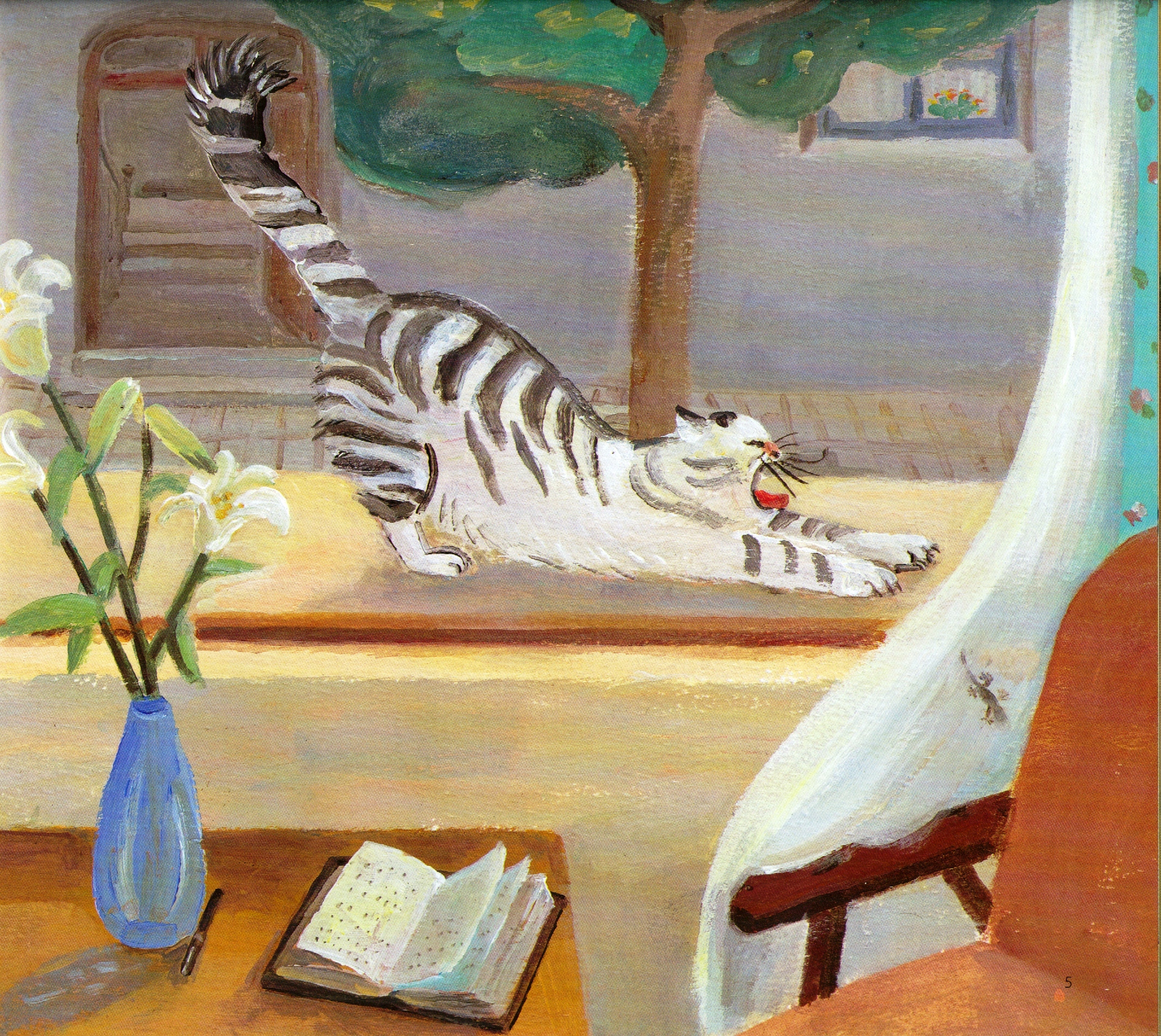 bi xanh và bông tím