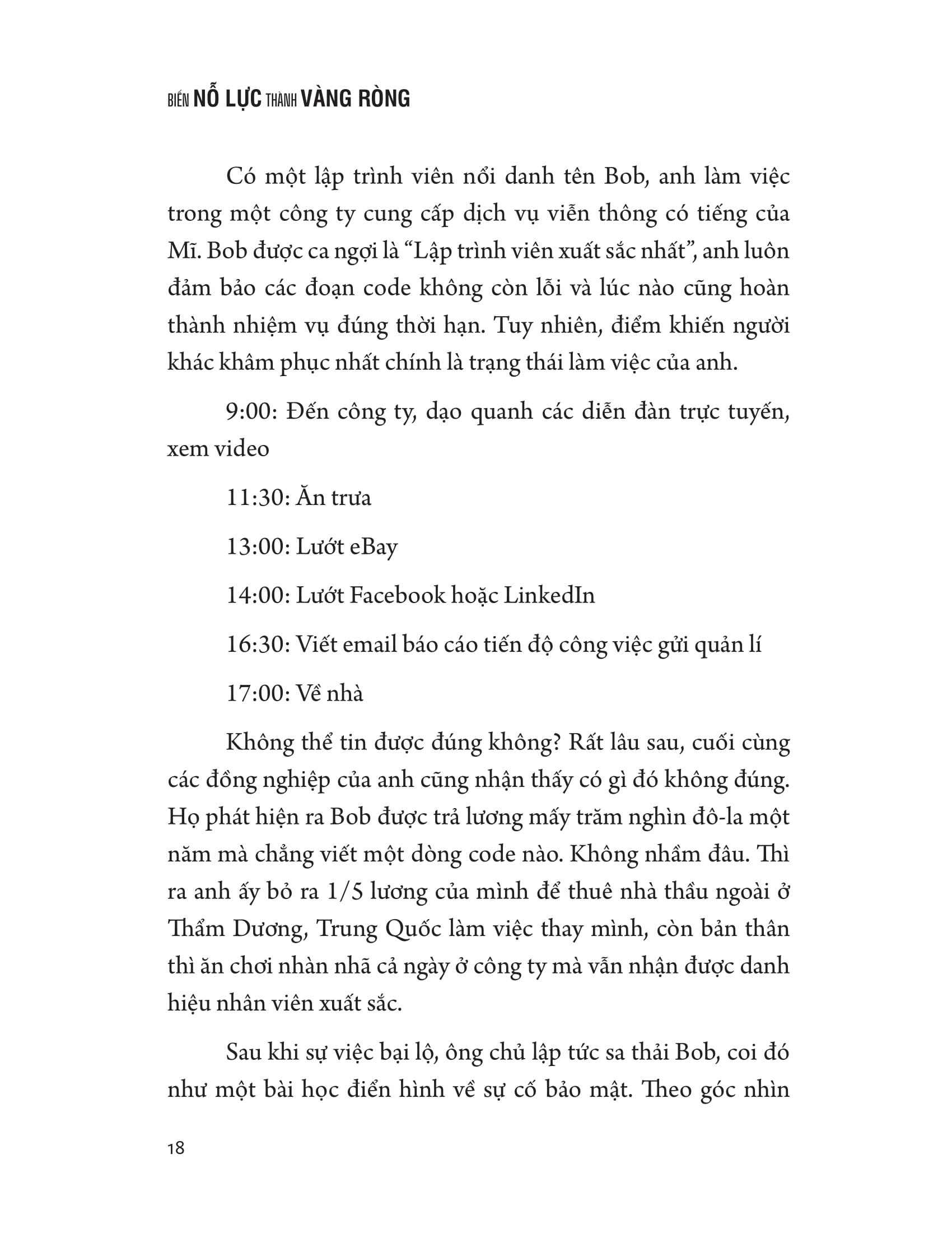 biến nỗ lực thành vàng ròng