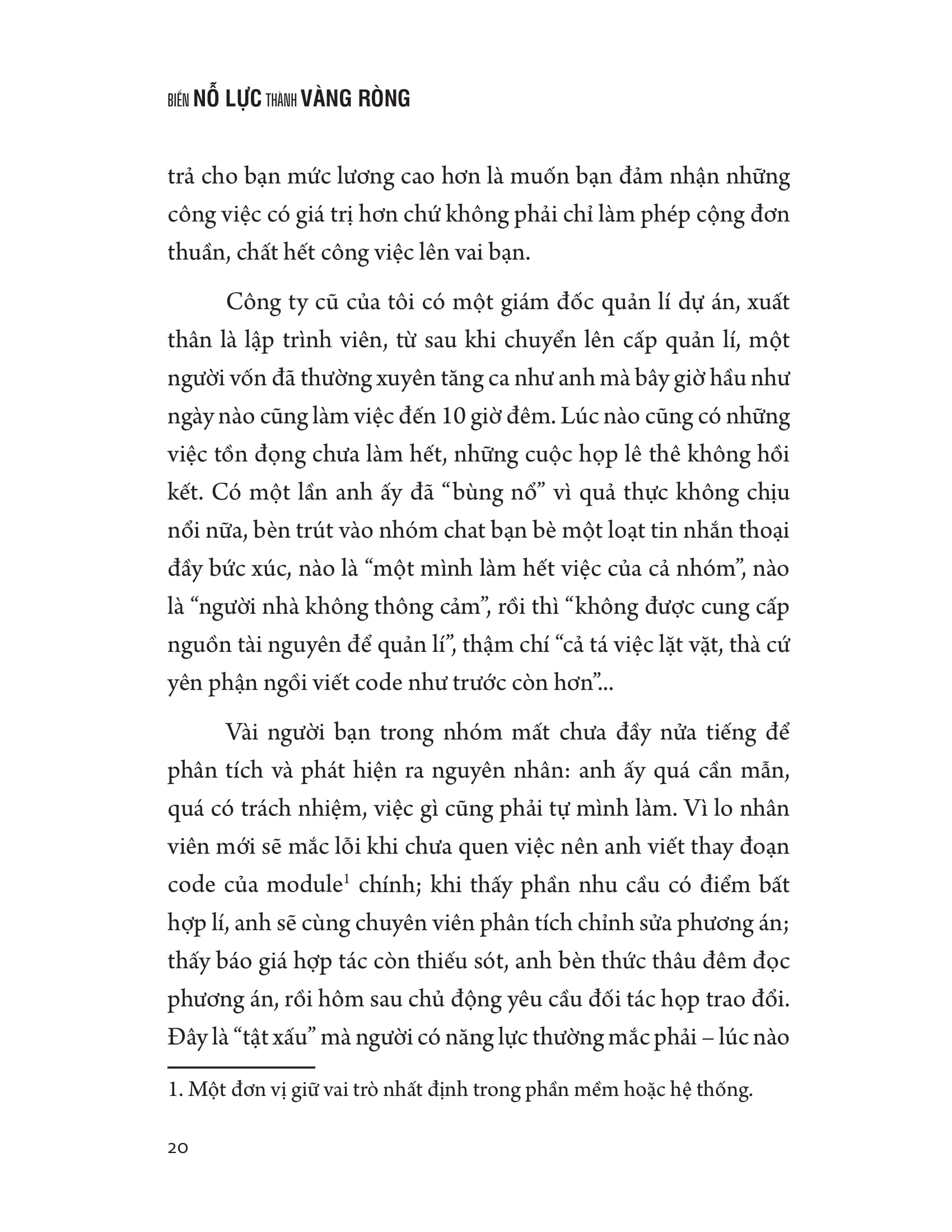 biến nỗ lực thành vàng ròng