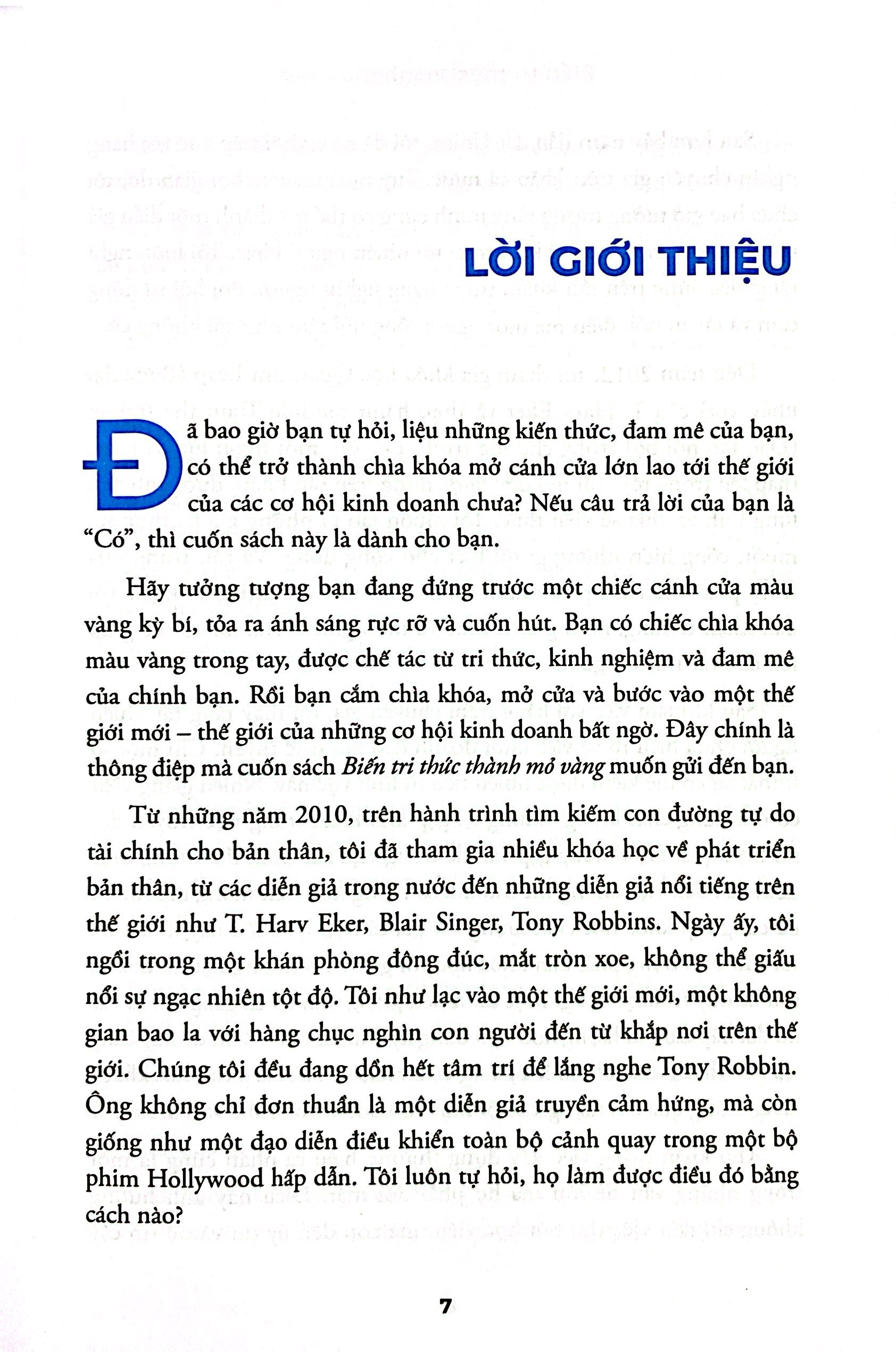 biến tri thức thành mỏ vàng