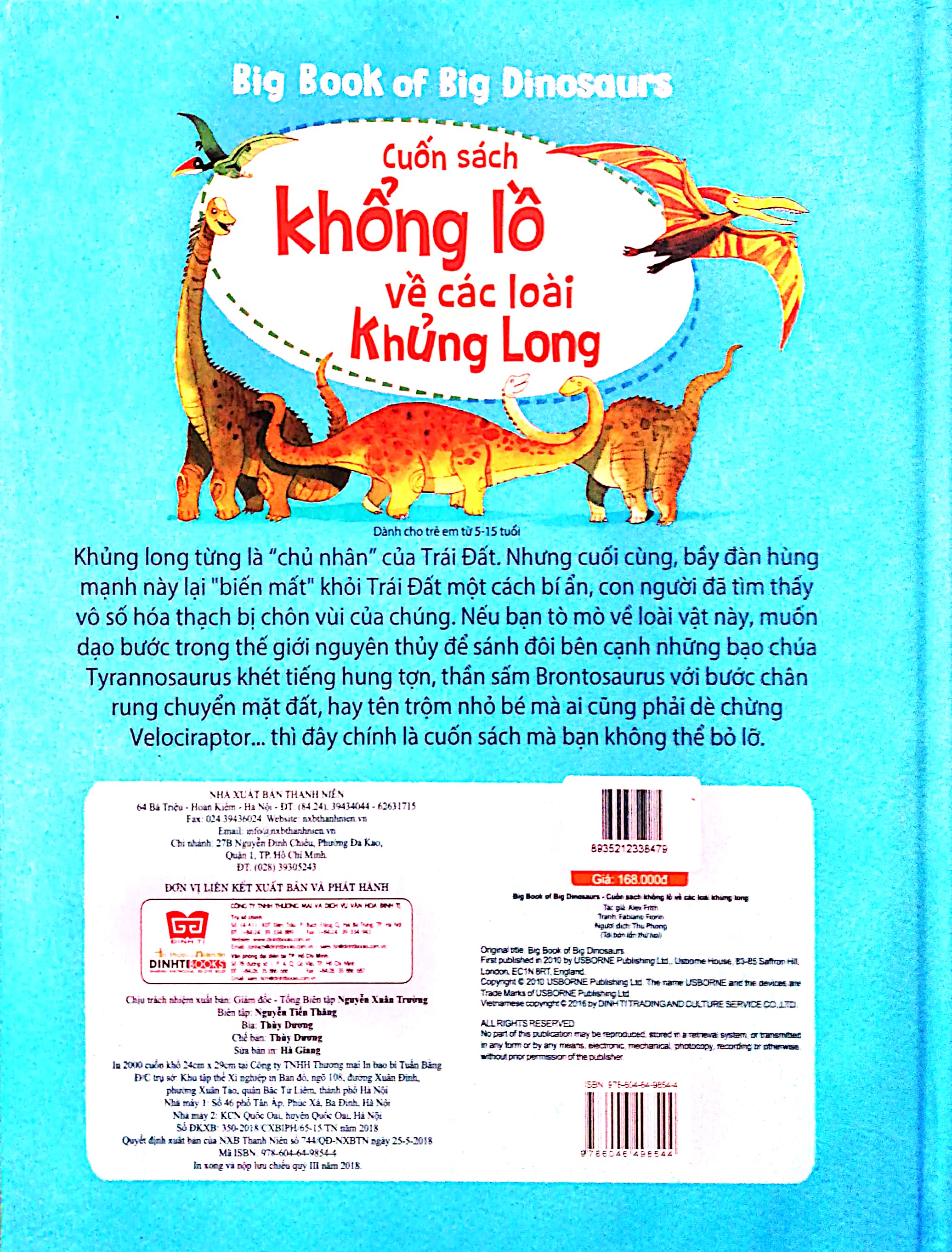 big book - cuốn sách khổng lồ về các loại khủng long (tái bản 2018)