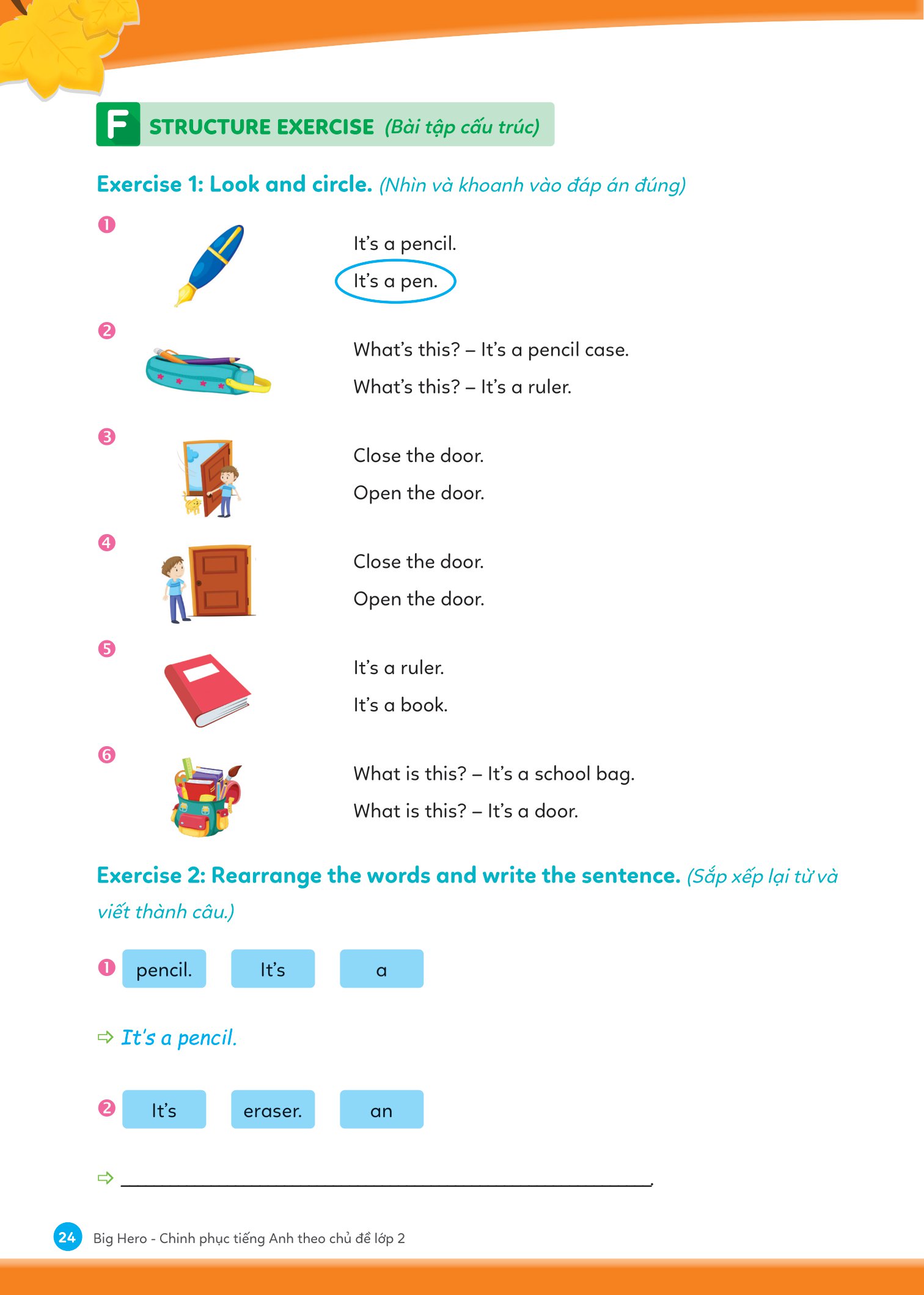 big hero - chinh phục tiếng anh theo chủ đề lớp 2