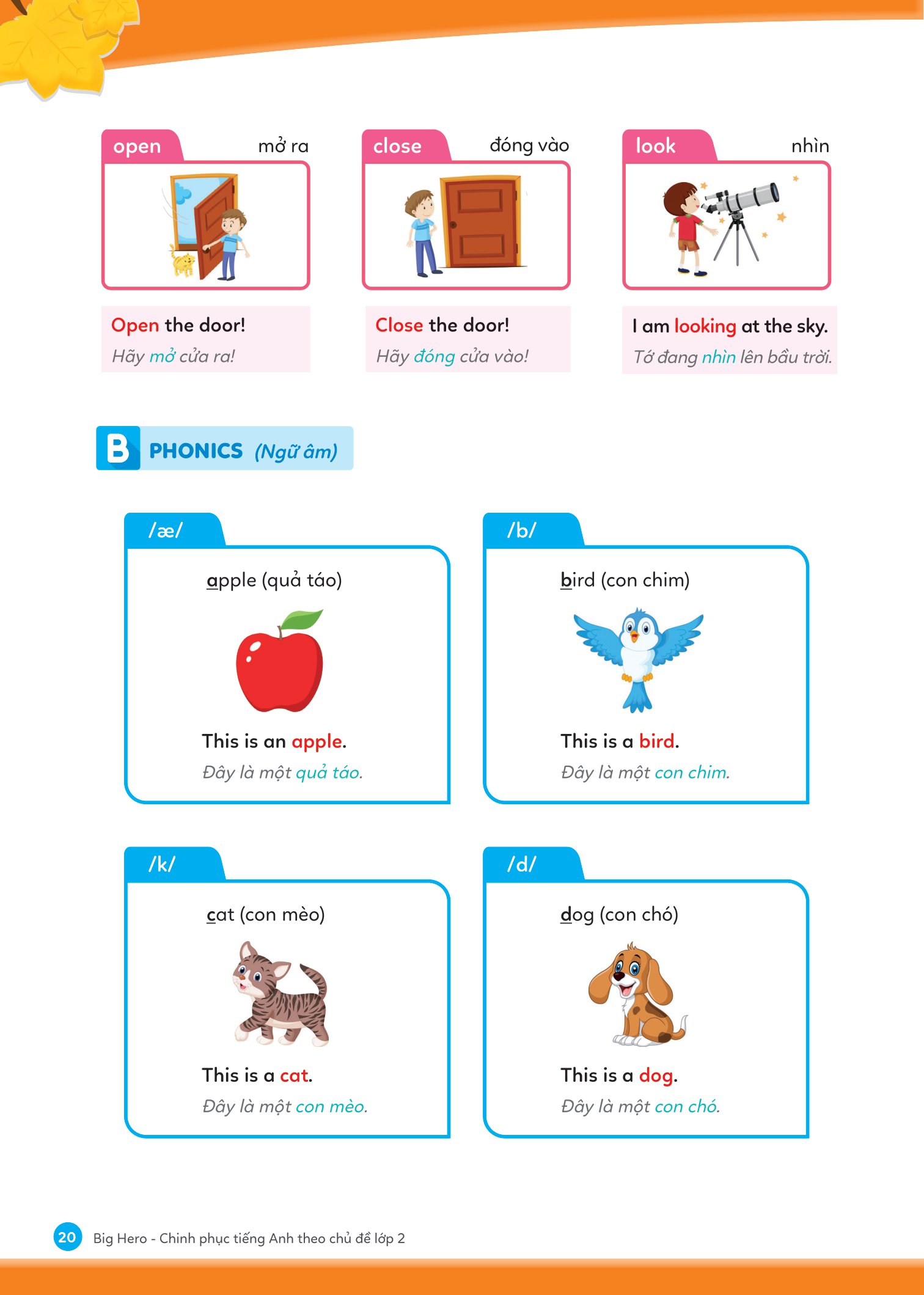 big hero - chinh phục tiếng anh theo chủ đề lớp 2