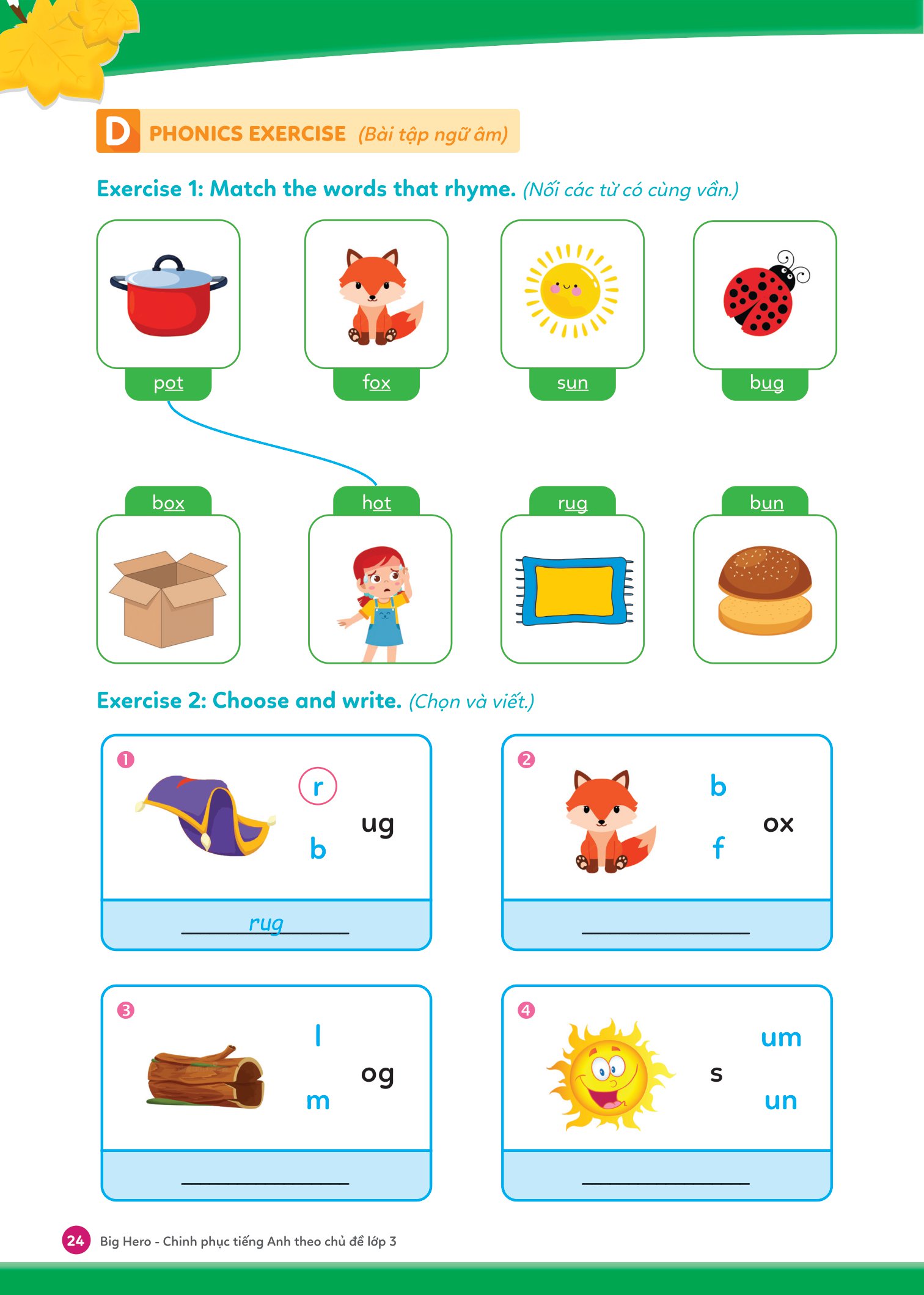 big hero chinh phục tiếng anh theo chủ đề lớp 3